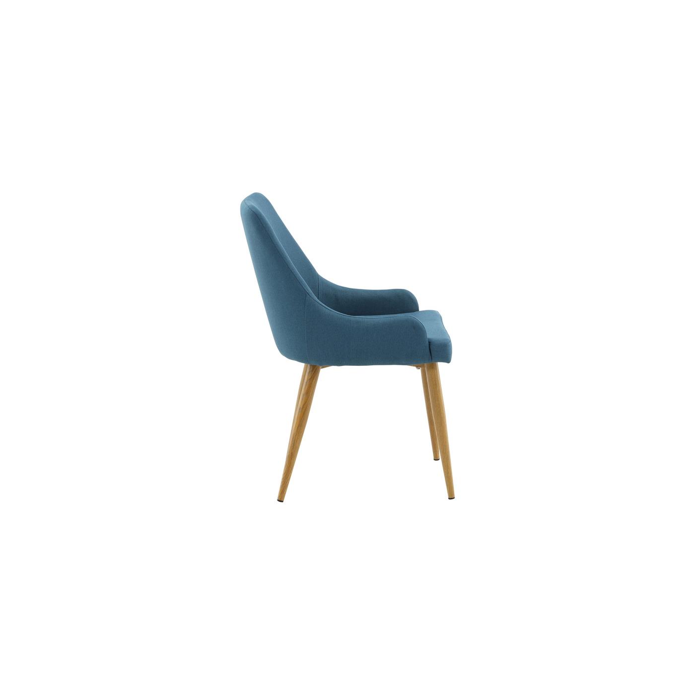 Fjôrd - Eetkamerstoel Blauw|Eikenlook - Plaza - Set van 2