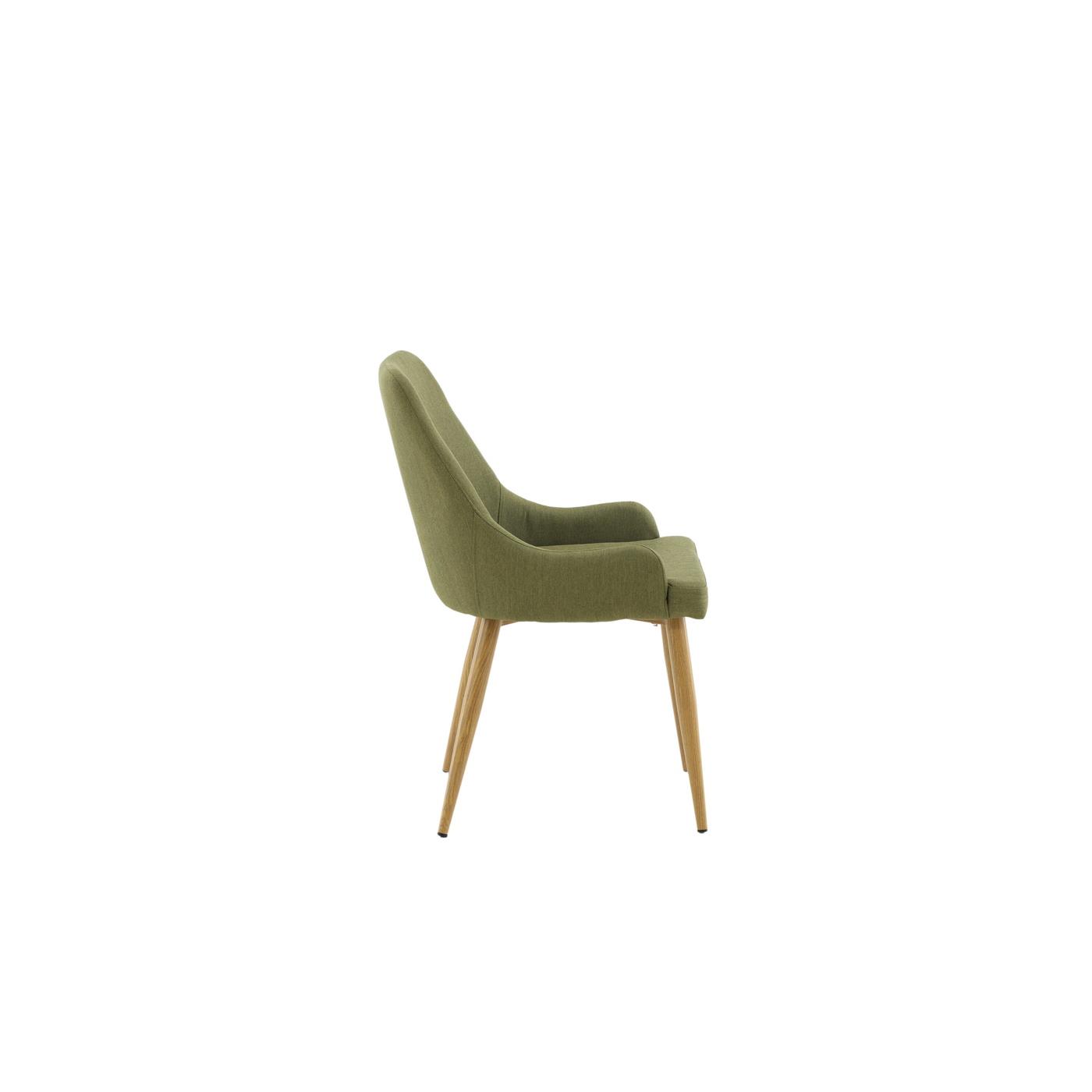 Fjôrd - Eetkamerstoel Mosgroen|Eikenlook - Plaza - Set van 2