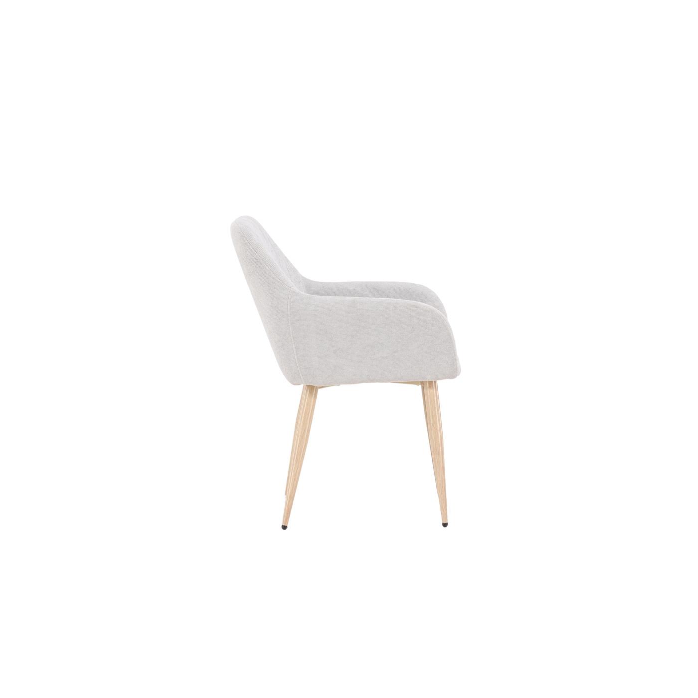 Fjôrd - Eetkamerstoel Lichtgrijs|Eiken - Comfort - Set van 2