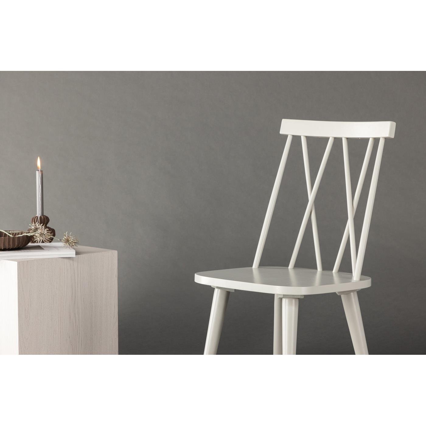 Fjôrd - Eetkamerstoel Lichtgrijs - Hout - Mariette - Set van 2