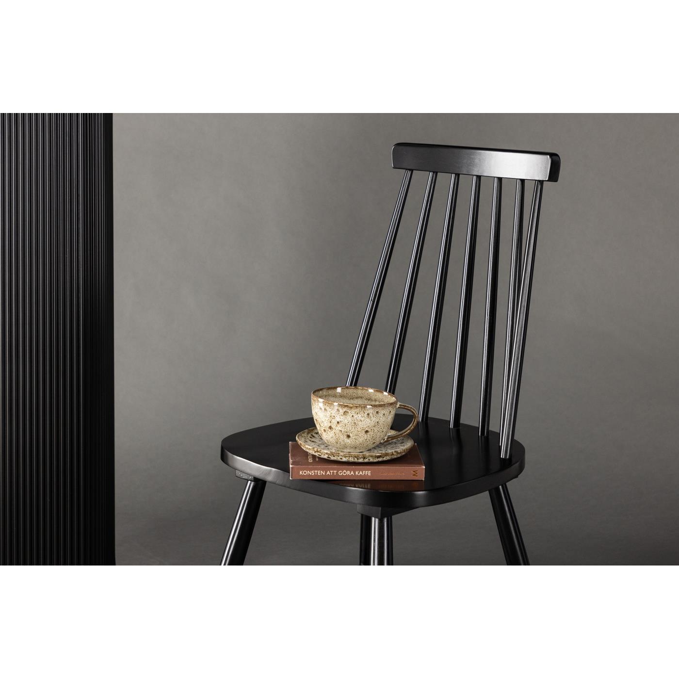 Fjôrd - Eetkamerstoel Zwart - Hout - Lönneberga - Set van 2