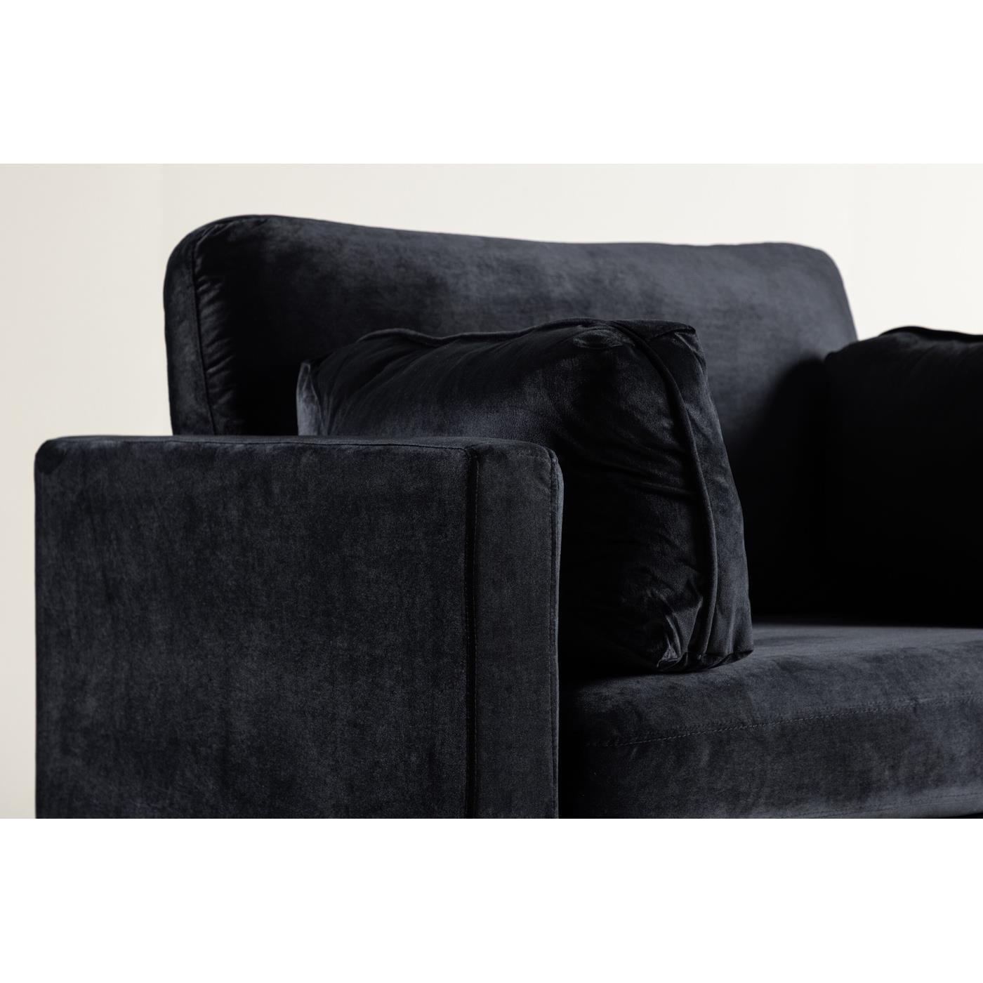 Fjôrd - Fauteuil Zwart|Goud - Velvet - Boom