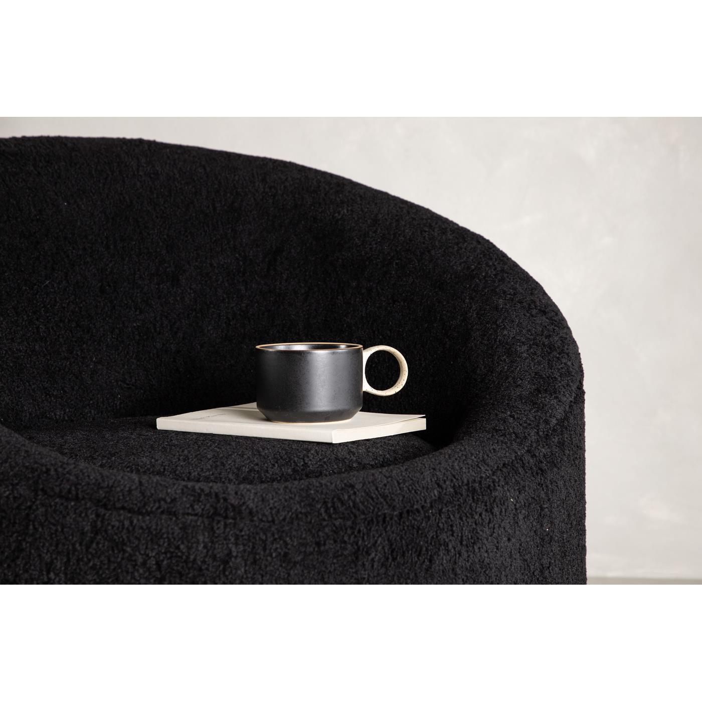 Fjôrd - Fauteuil Zwart - Bouclé - Warren