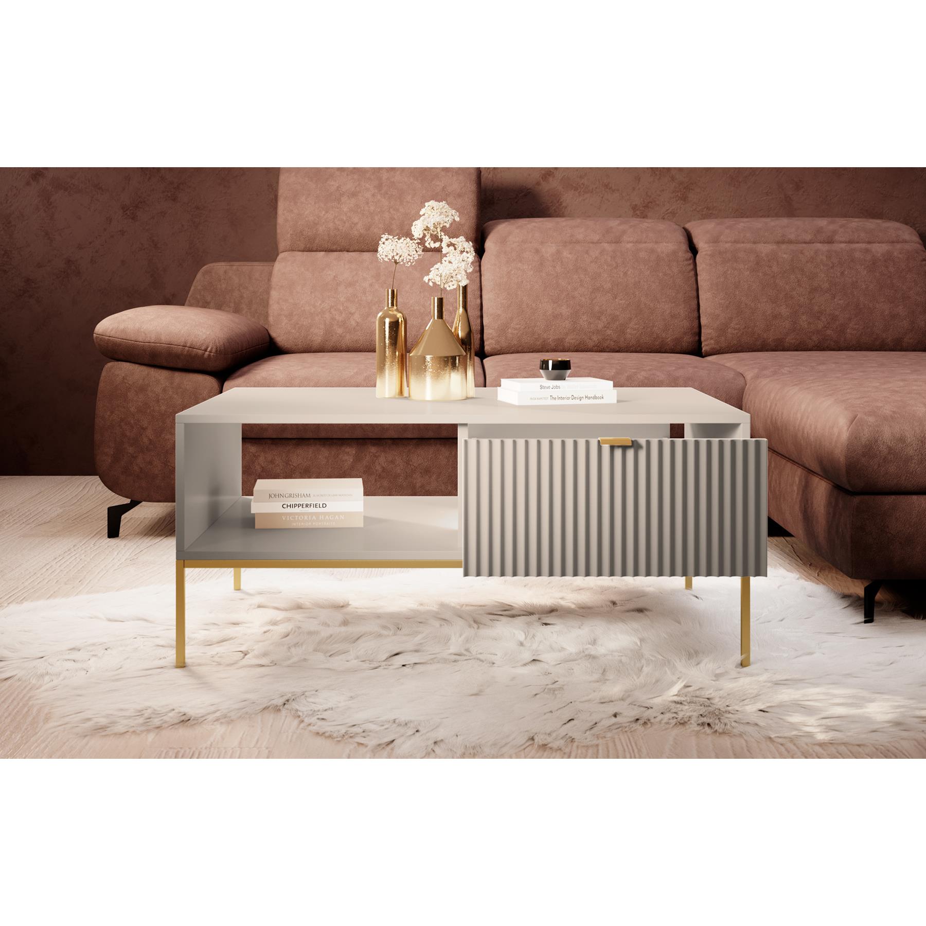 Meubella Salontafel Navil 2 - Beige - 104 cm