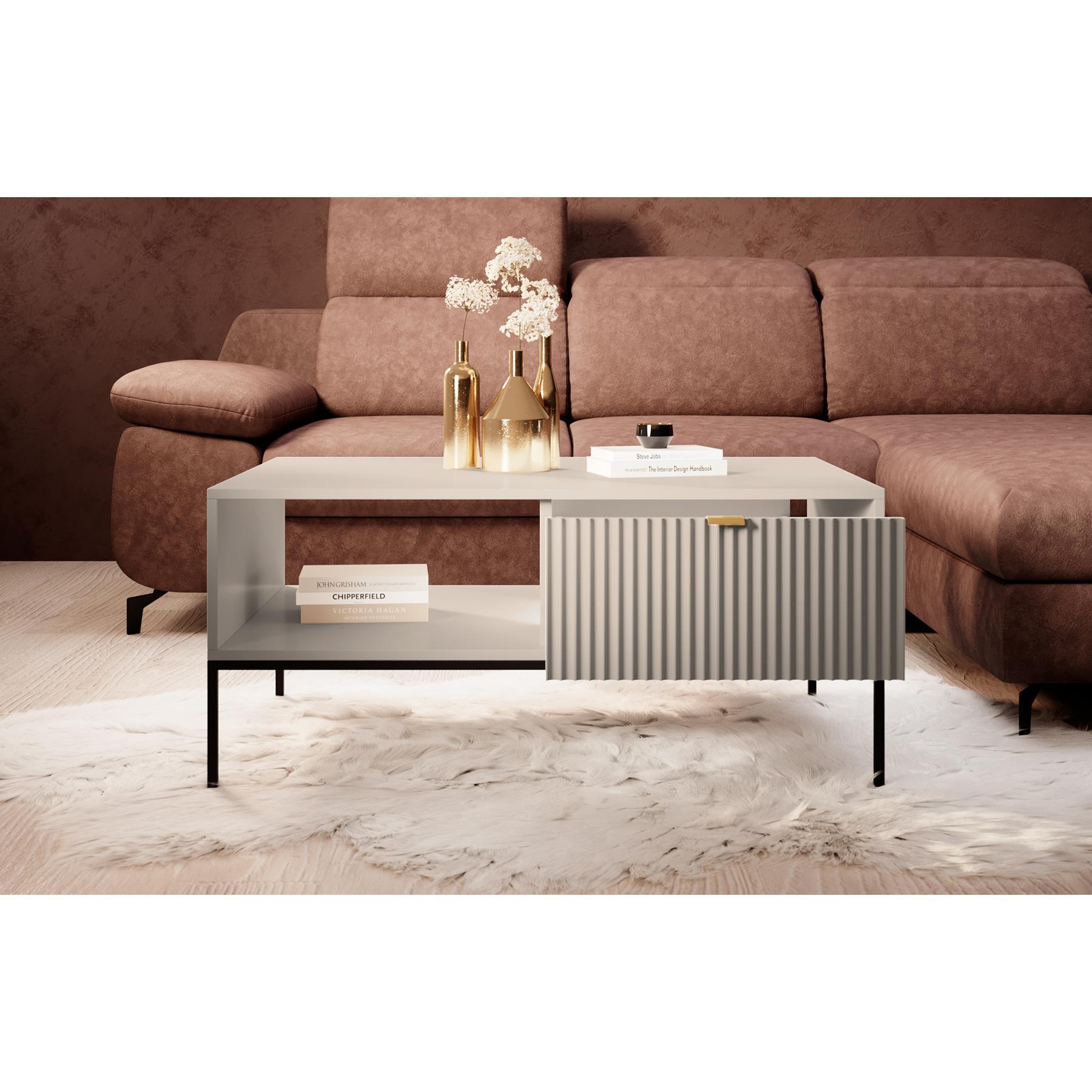 Meubella Salontafel Navil - Beige - 104 cm