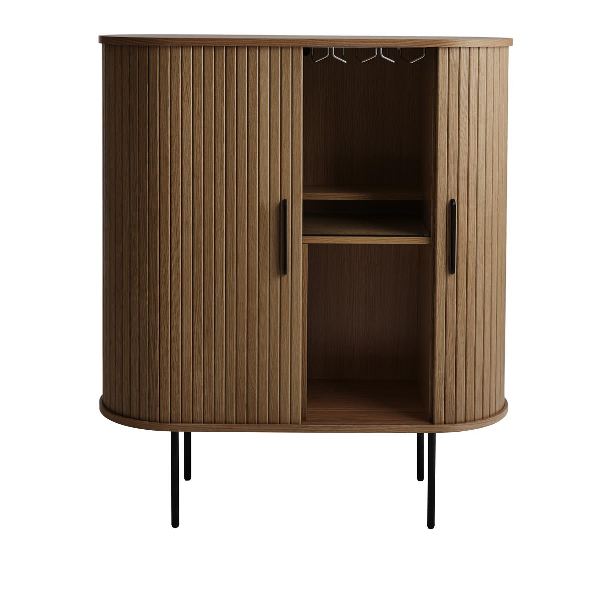 Giga Living - Kast Donker Eikenhout - Glazenrek - 118cm - Nola
