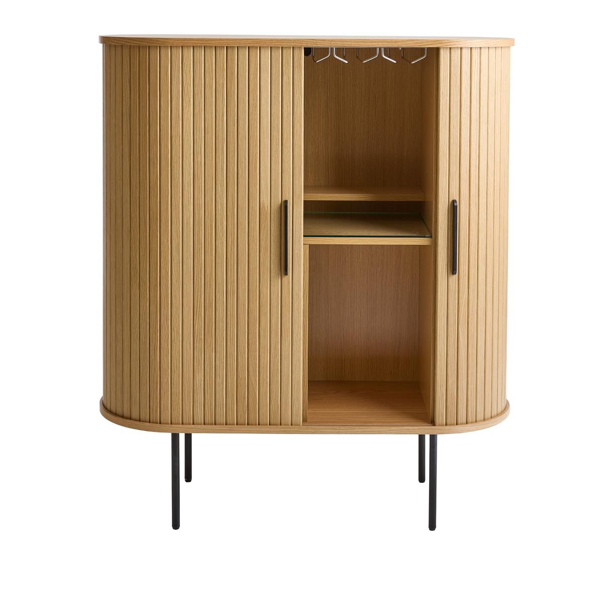 Giga Living - Kast Eikenhout - Incl Glazenrek - 118cm - Nola