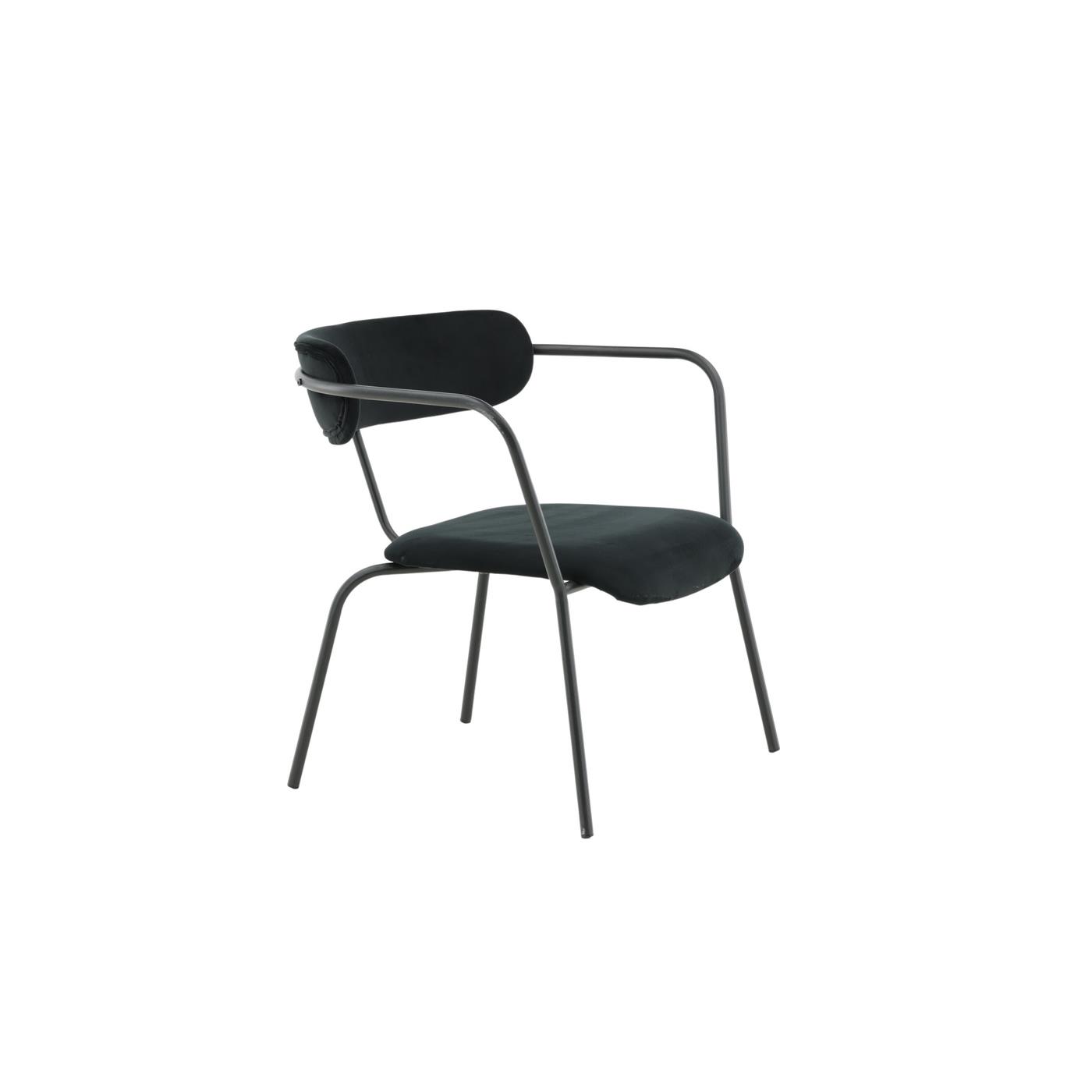 Fjôrd - Fauteuil Zwart - Velvet - Duffy