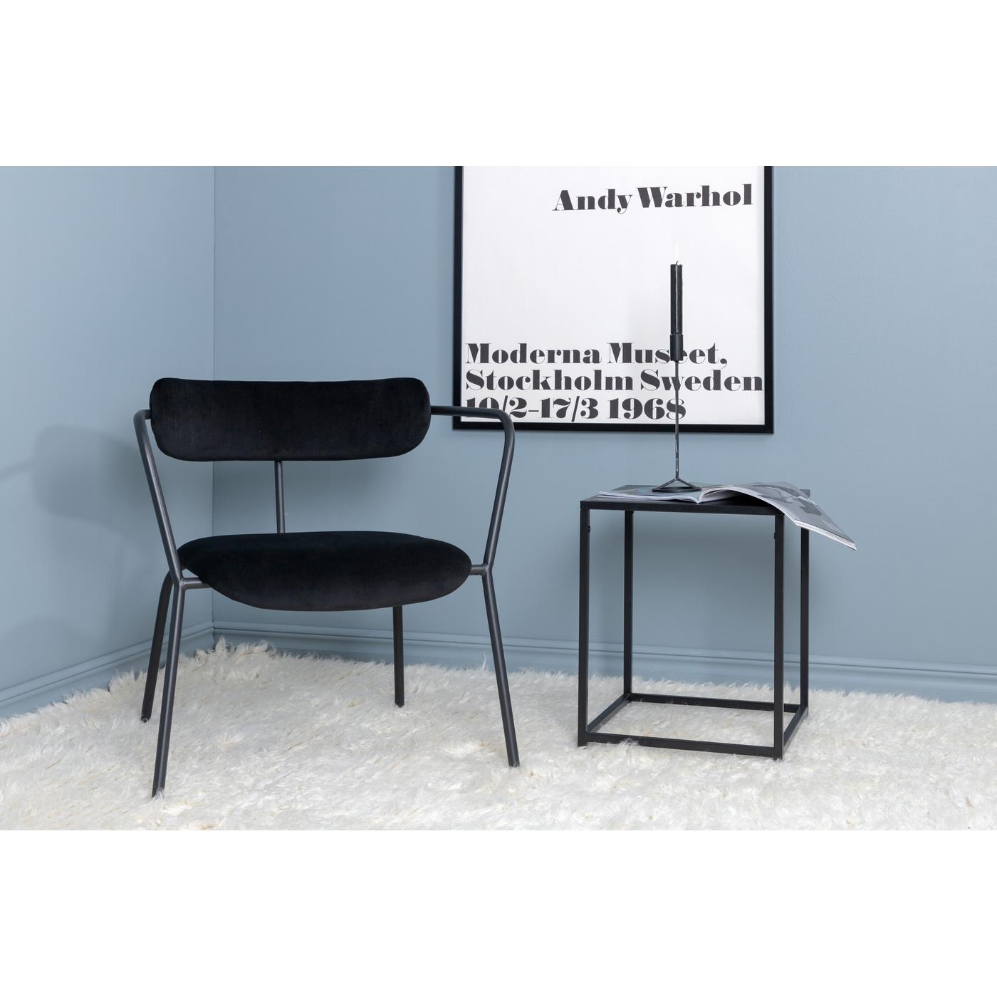 Fjôrd - Fauteuil Zwart - Velvet - Duffy