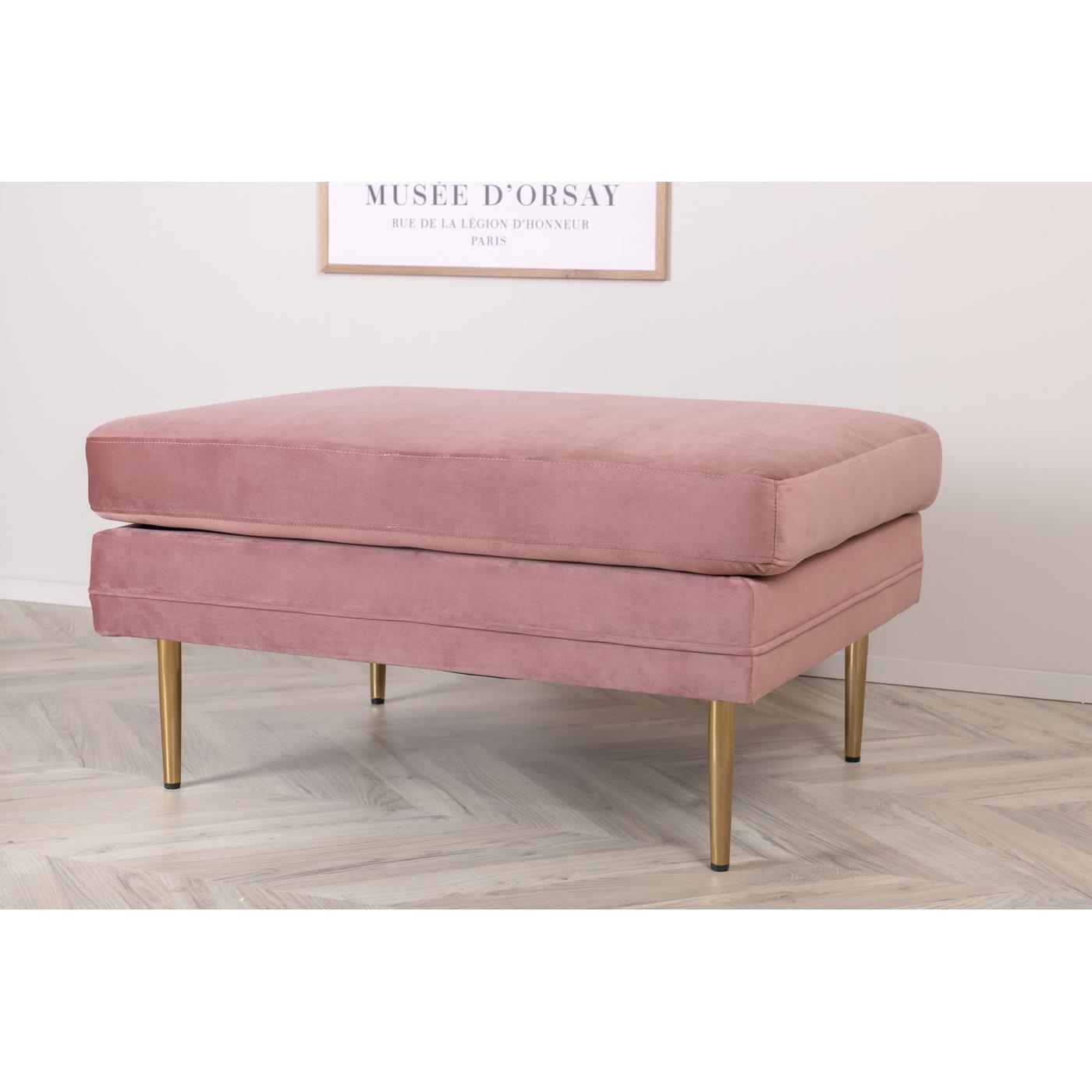 Fjôrd - Poef Roze|Goud - Velvet - Boom