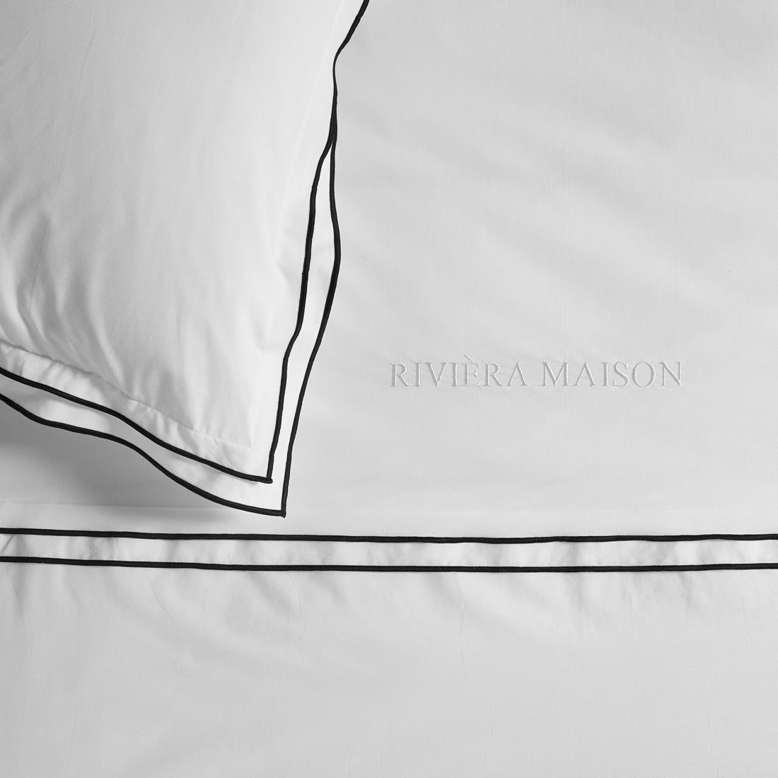 Rivièra Maison Dekbedovertrek RM Salute, Wit, 240x200|220