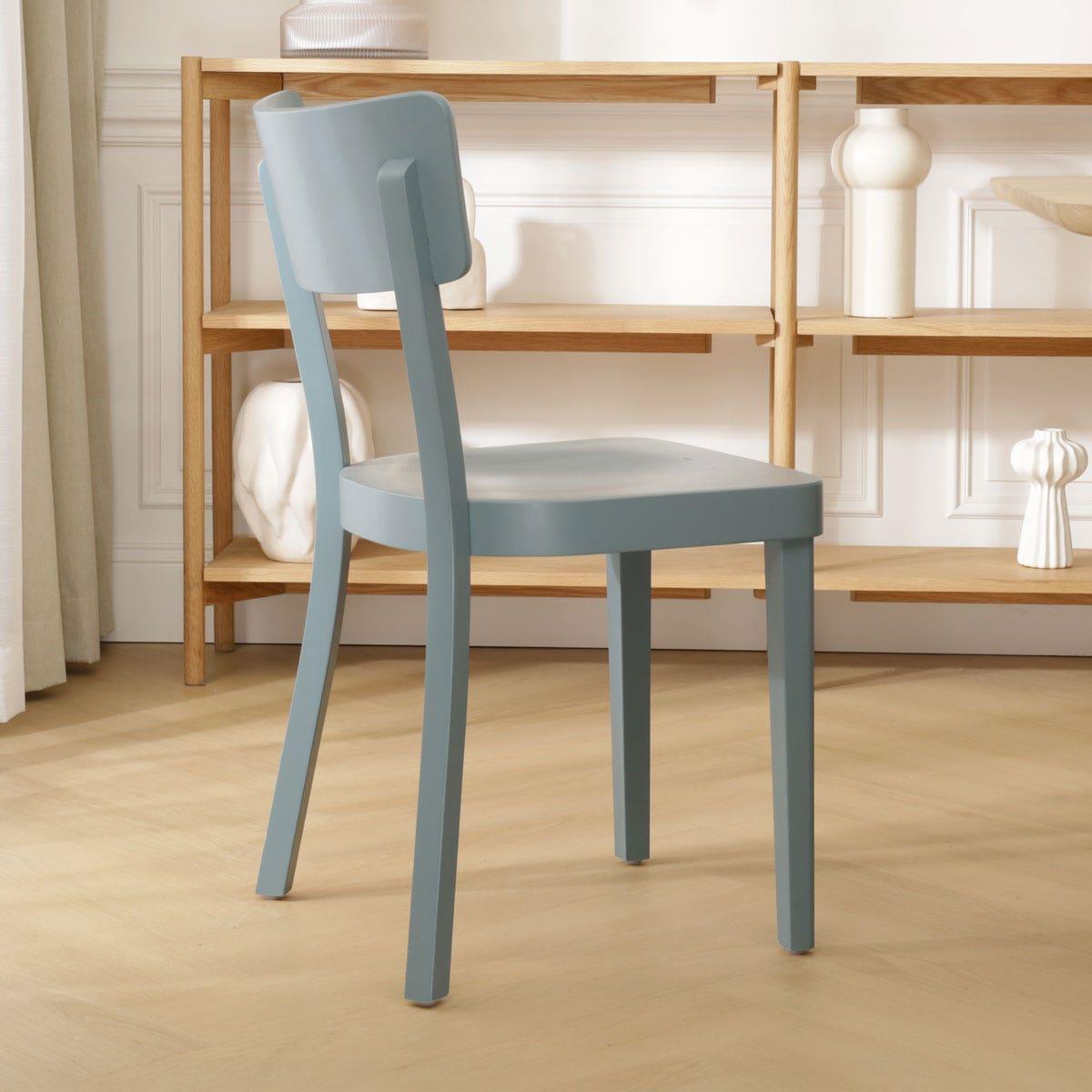 Fameg Fergus Houten Eetkamerstoel Blauw