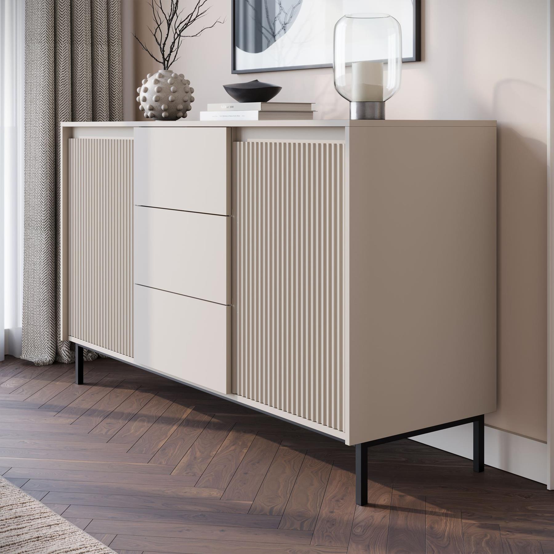 Meubella Dressoir Orvana - Beige - 153 cm