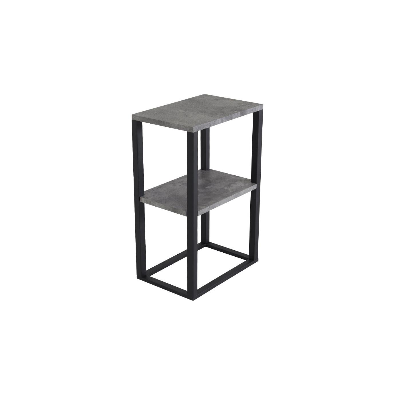 Fjôrd - Nachtkastje Zwart Betonlook - 55x30x70cm - Rise