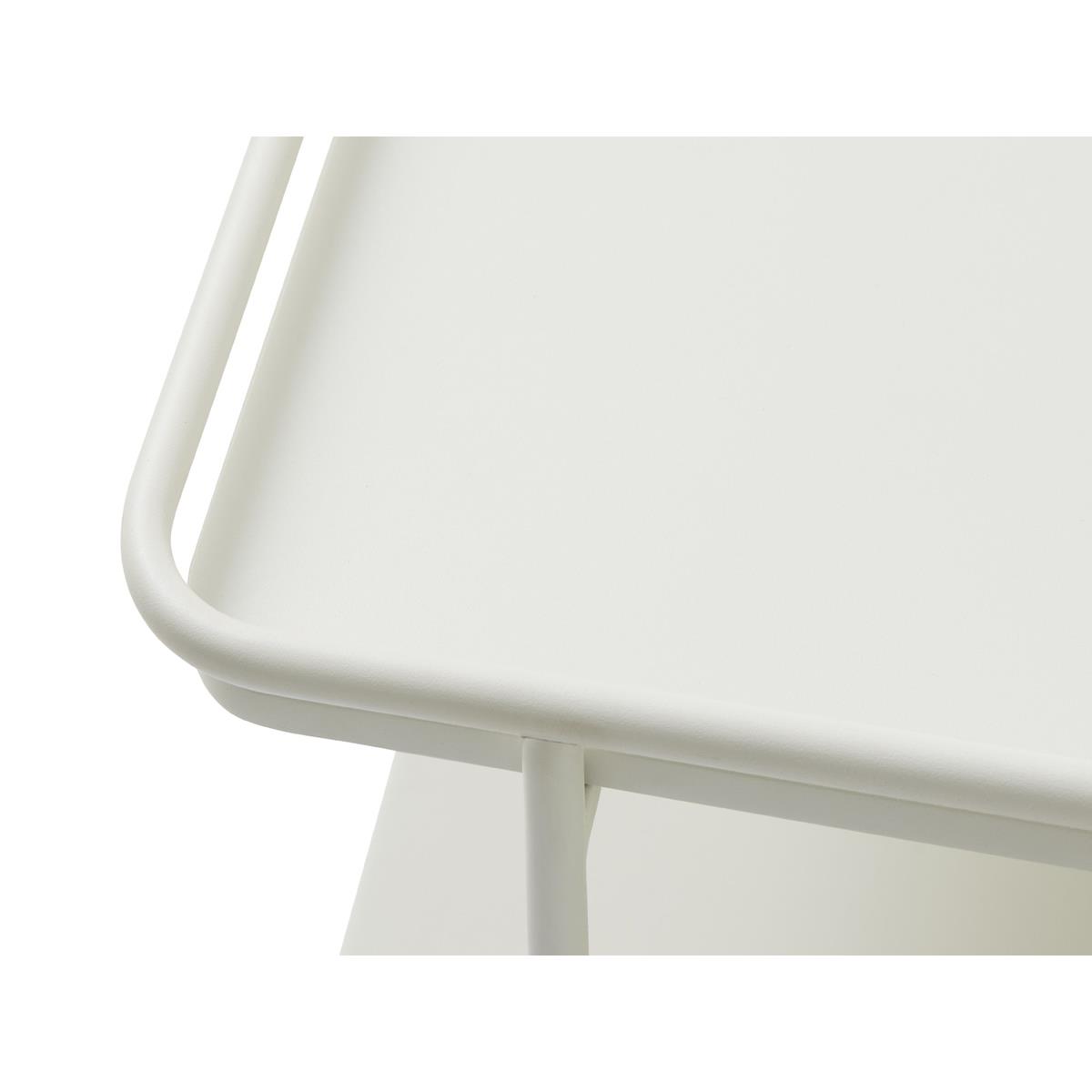 Giga Living - Nachtkastje Wit Metaal - 45x45x44,3cm - Yuba