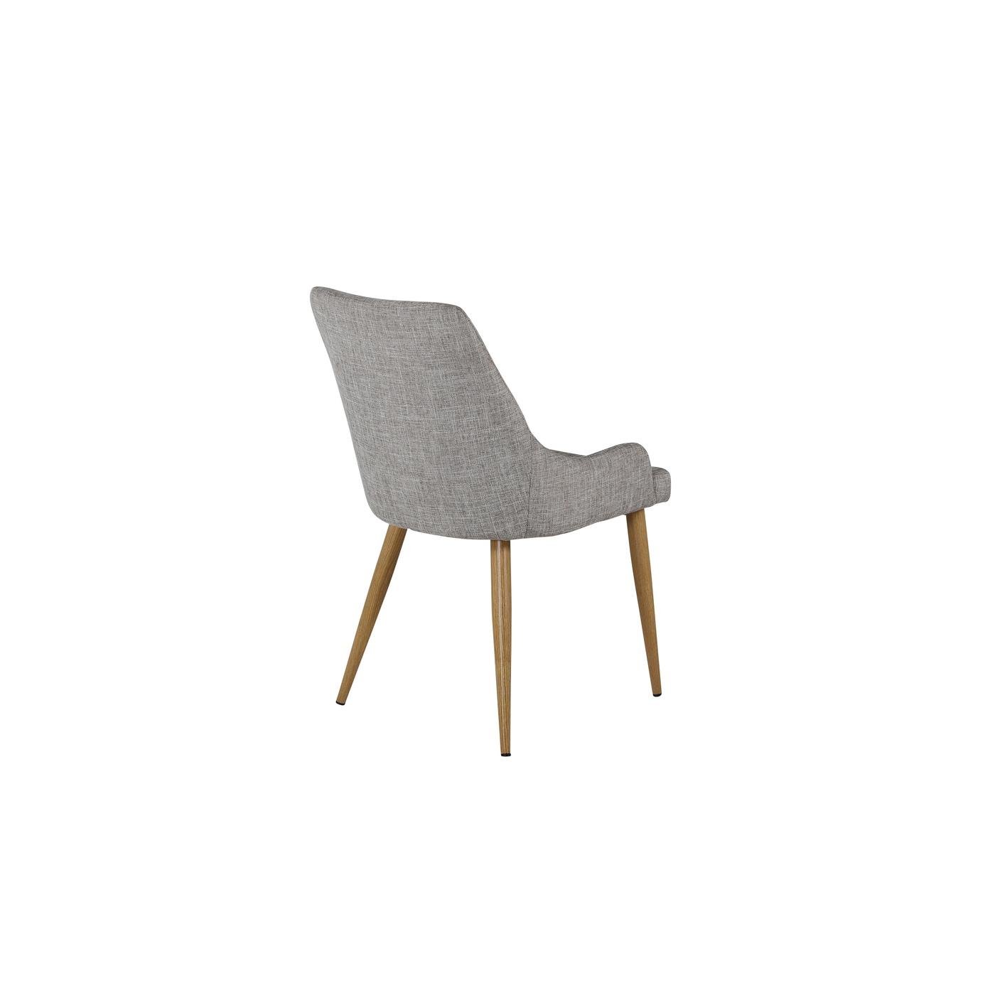 Fjôrd - Eetkamerstoel Grijs|Eikenlook - Plaza - Set van 2
