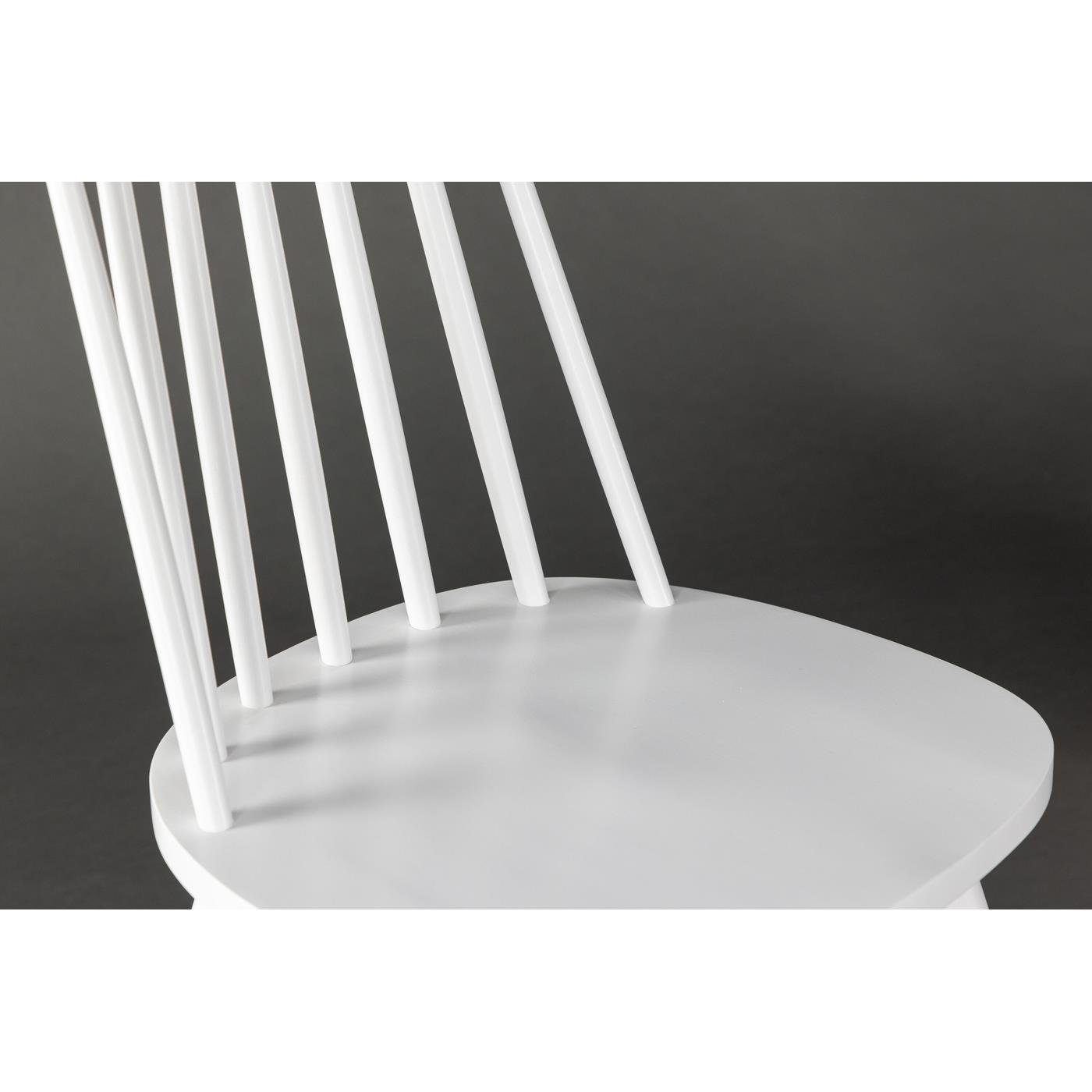 Fjôrd - Eetkamerstoel Wit - Rubber Hout - Lönneberga - Set van 2