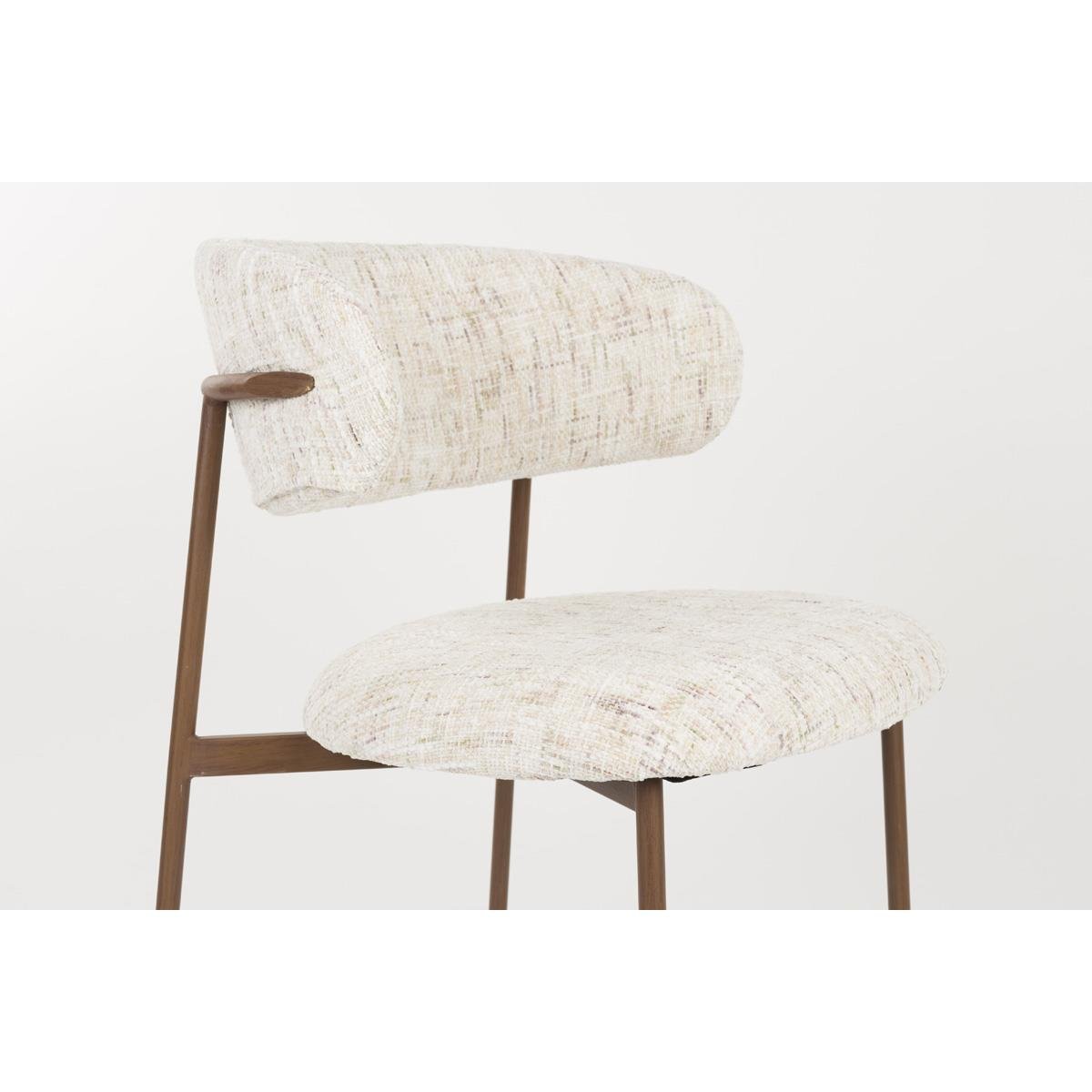 Giga Meubel - Eetkamerstoel Off White - 57,5x57x78,5cm - Claes - Set van 2