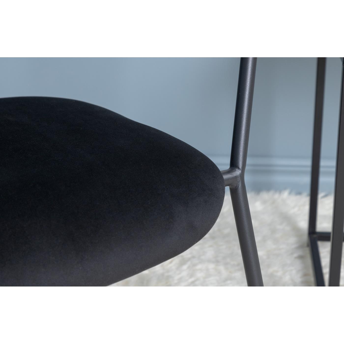 Fjôrd - Fauteuil Zwart - Velvet - Duffy