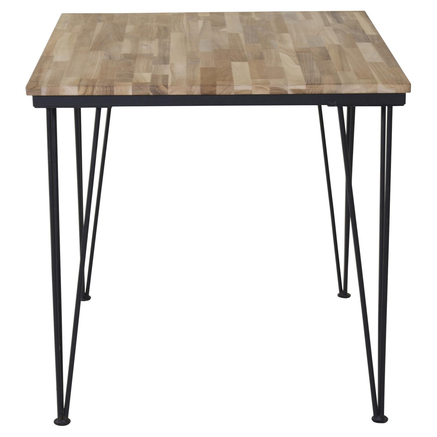 Fjôrd - Eettafel Zwart 80cm - Teakhout - Bali