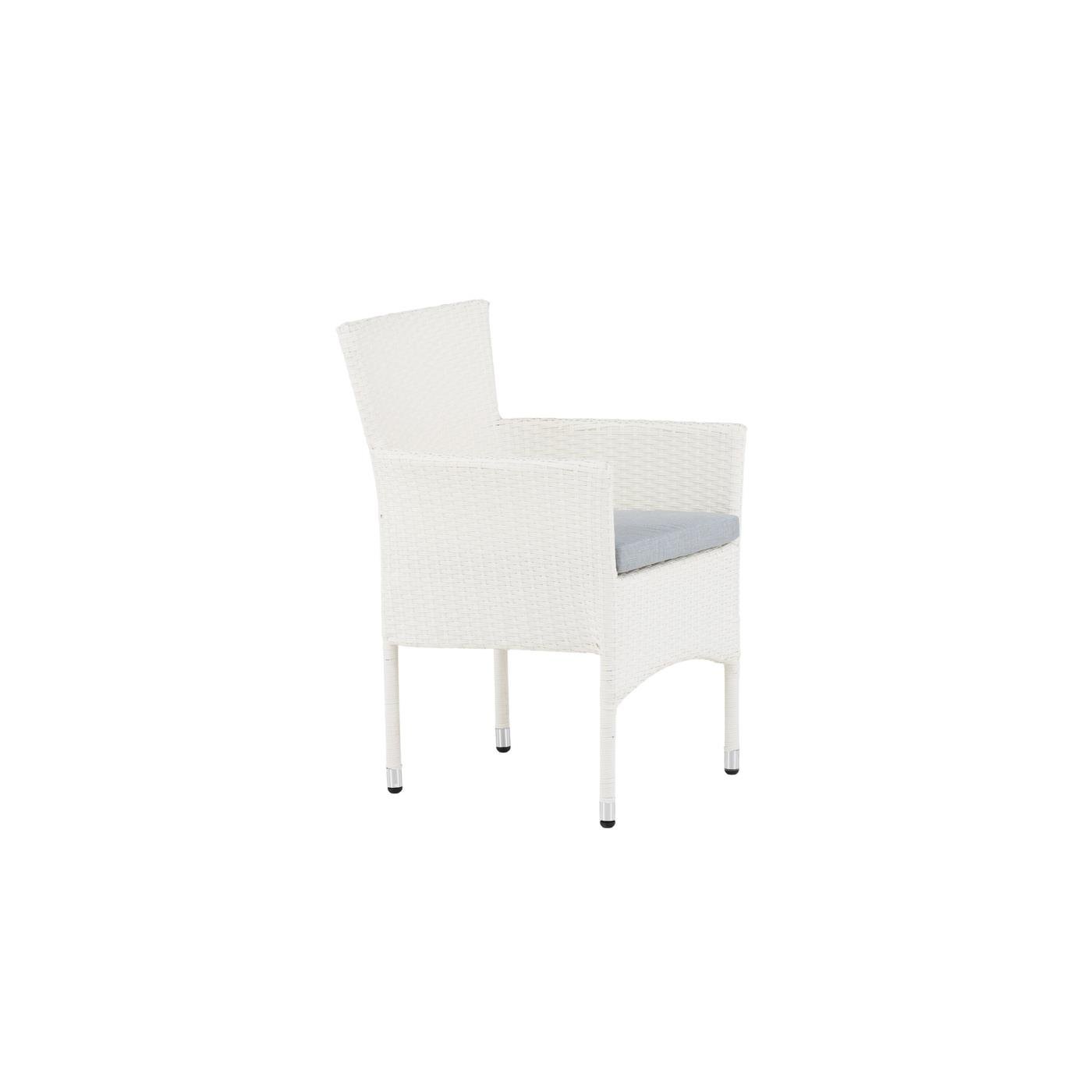 Fjôrd - Tuinstoel Wit - Wicker - Malina - Set van 2