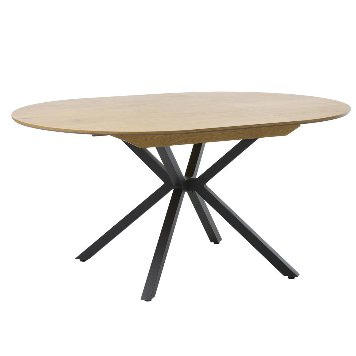Giga Living - Eettafel Uitschuifbaar Eiken - Ø120-160x75cm - Cesura