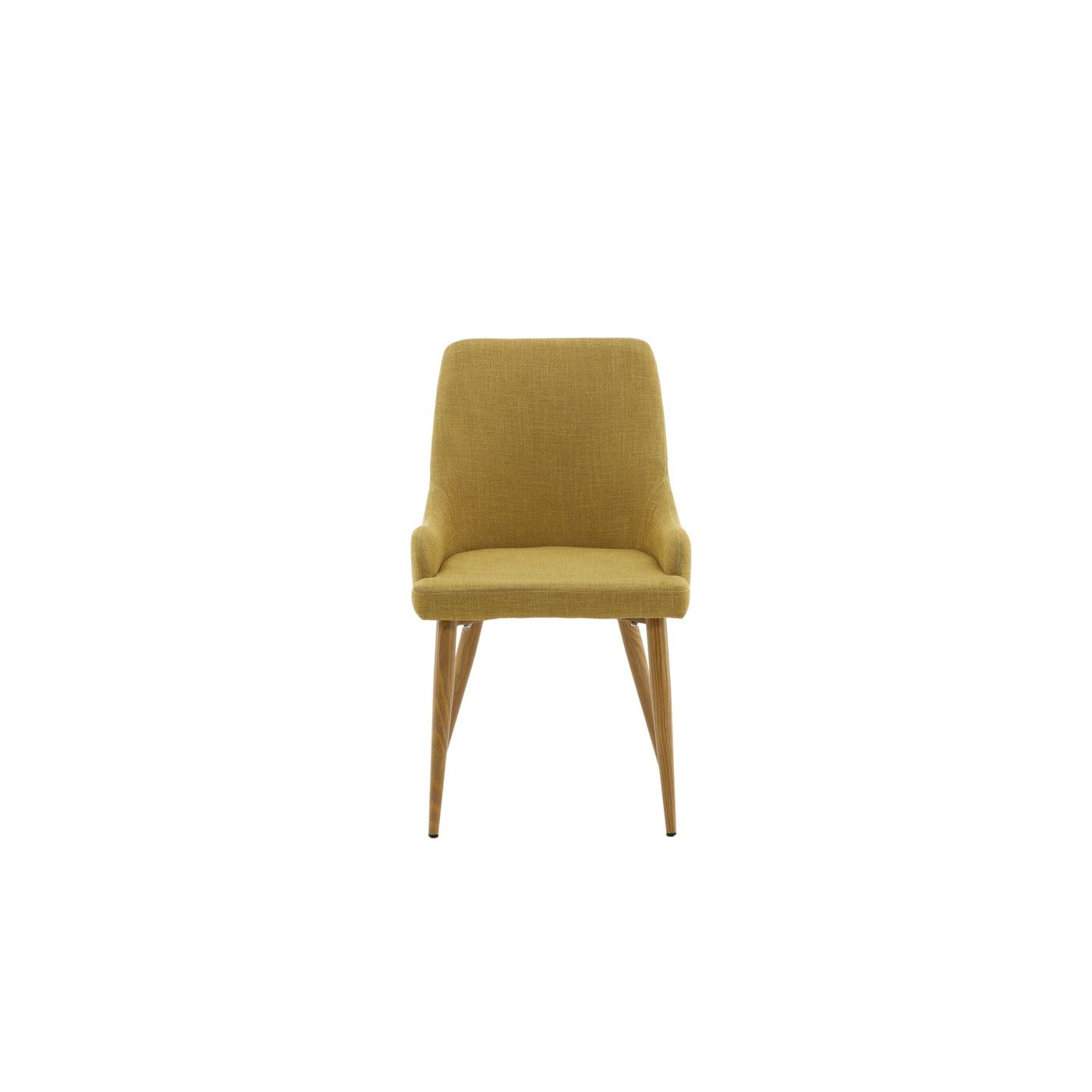 Fjôrd - Eetkamerstoel Mosterd|Eikenlook - Plaza - Set van 2