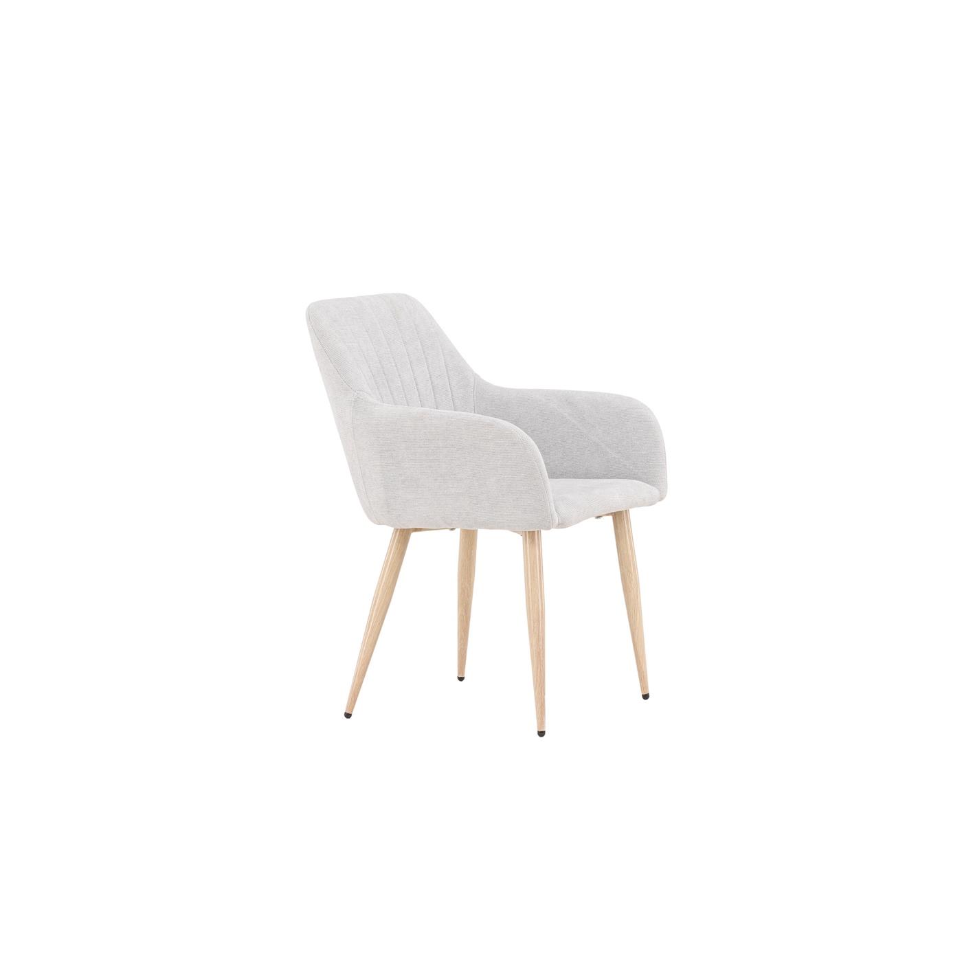 Fjôrd - Eetkamerstoel Lichtgrijs|Eiken - Comfort - Set van 2