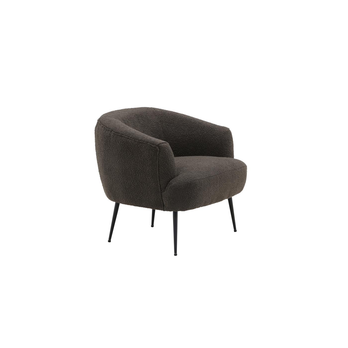 Fjôrd - Fauteuil Donkergrijs- Bouclé - Derry