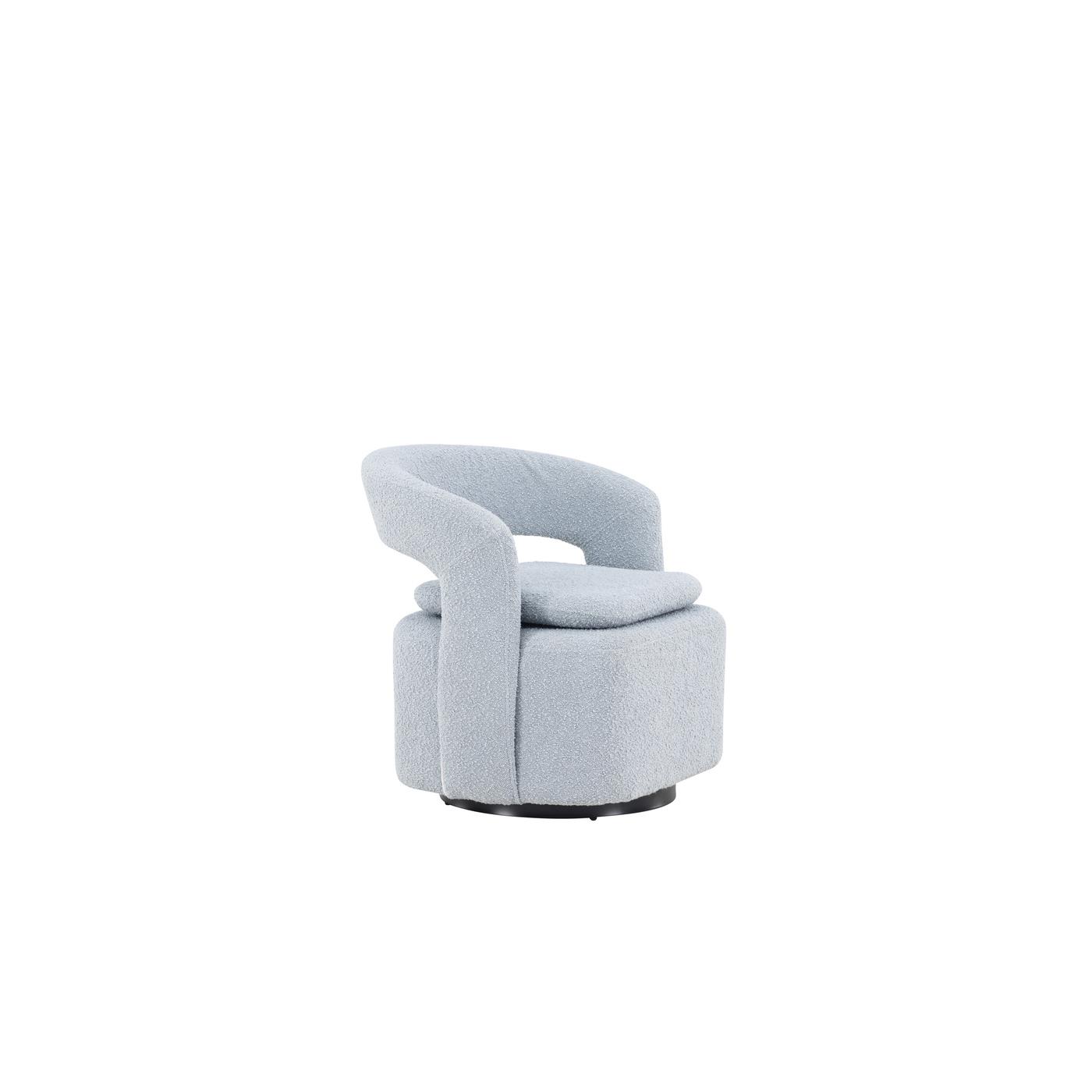 Fjôrd - Fauteuil Blauw - Bouclé - Laurel