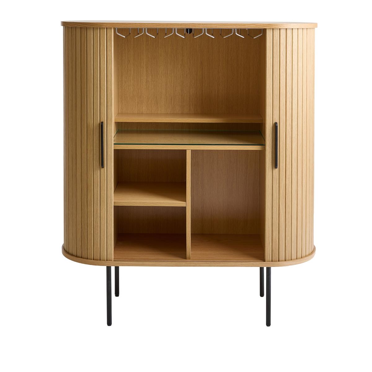 Giga Living - Kast Eikenhout - Incl Glazenrek - 118cm - Nola