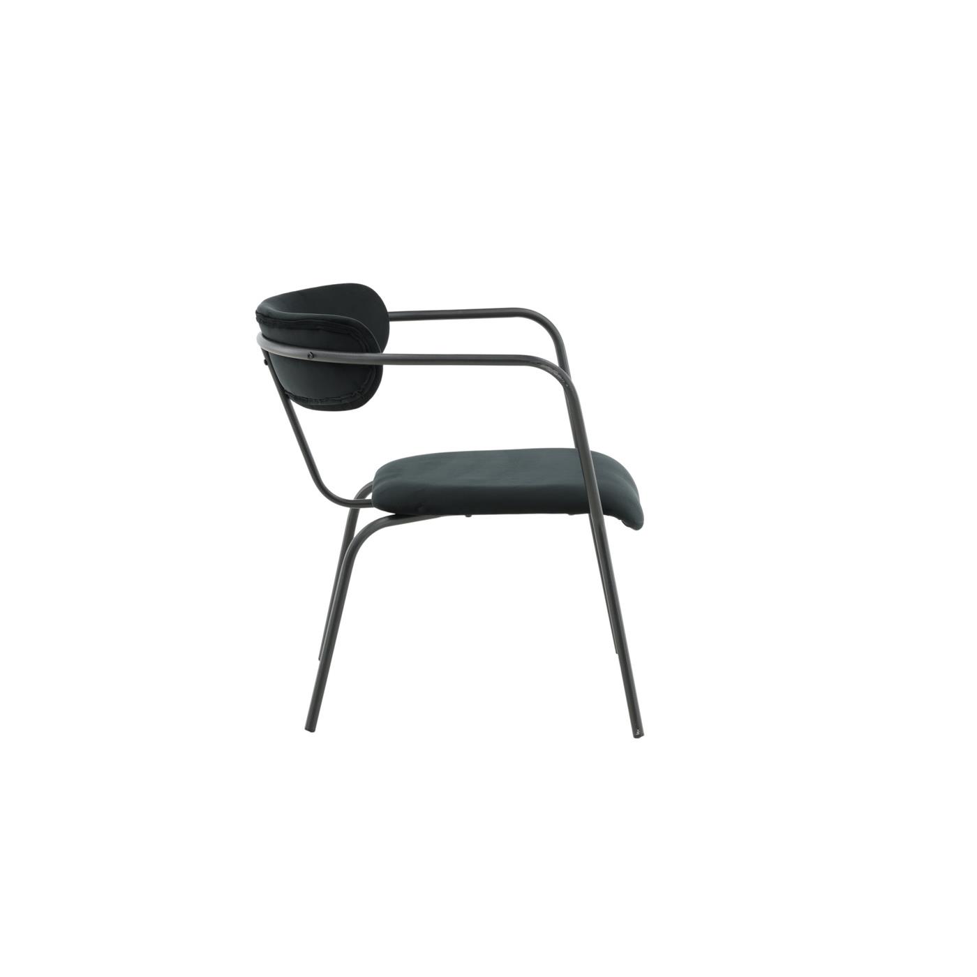 Fjôrd - Fauteuil Zwart - Velvet - Duffy