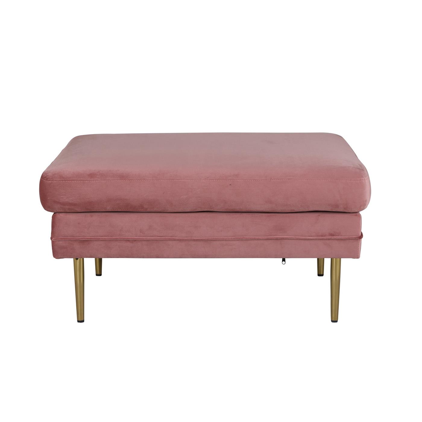 Fjôrd - Poef Roze|Goud - Velvet - Boom