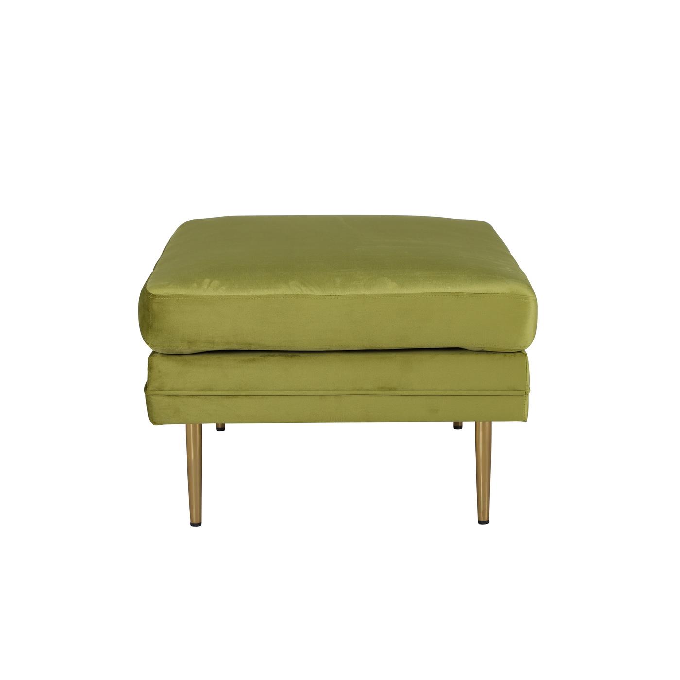 Fjôrd - Poef Groen|Goud - Velvet - Boom