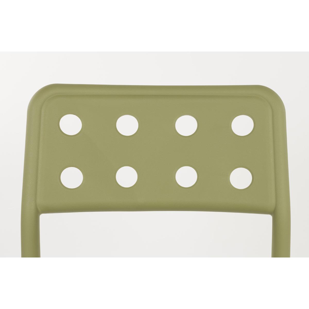 Giga Meubel - Tuinstoel Groen - 53x46x80cm - Serra - Set van 4