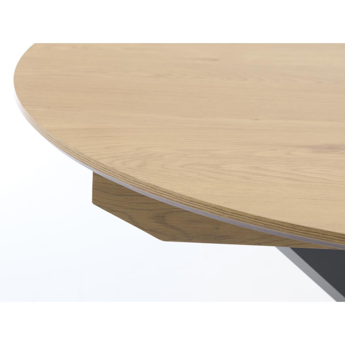 Giga Living - Eettafel Uitschuifbaar Eiken - Ø120-160x75cm - Cesura