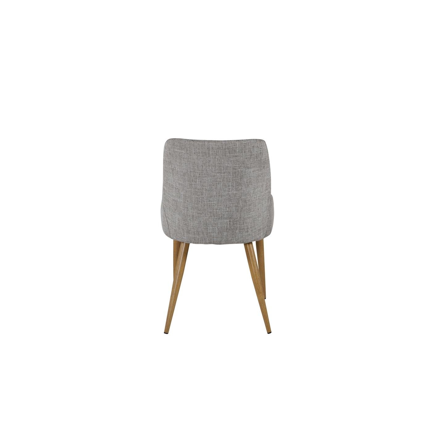 Fjôrd - Eetkamerstoel Grijs|Eikenlook - Plaza - Set van 2