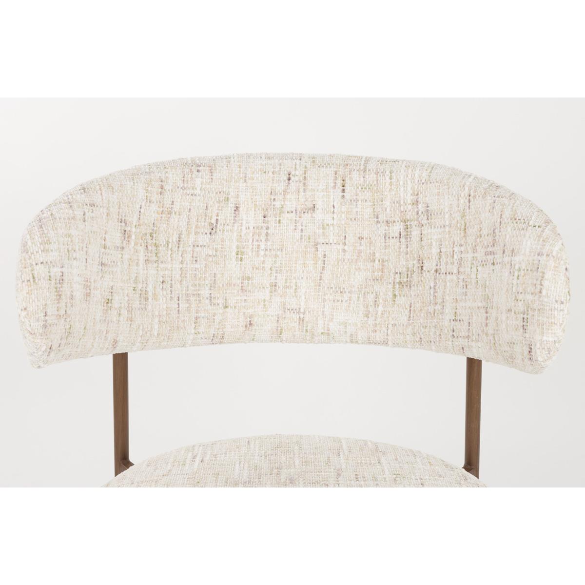 Giga Meubel - Eetkamerstoel Off White - 57,5x57x78,5cm - Claes - Set van 2