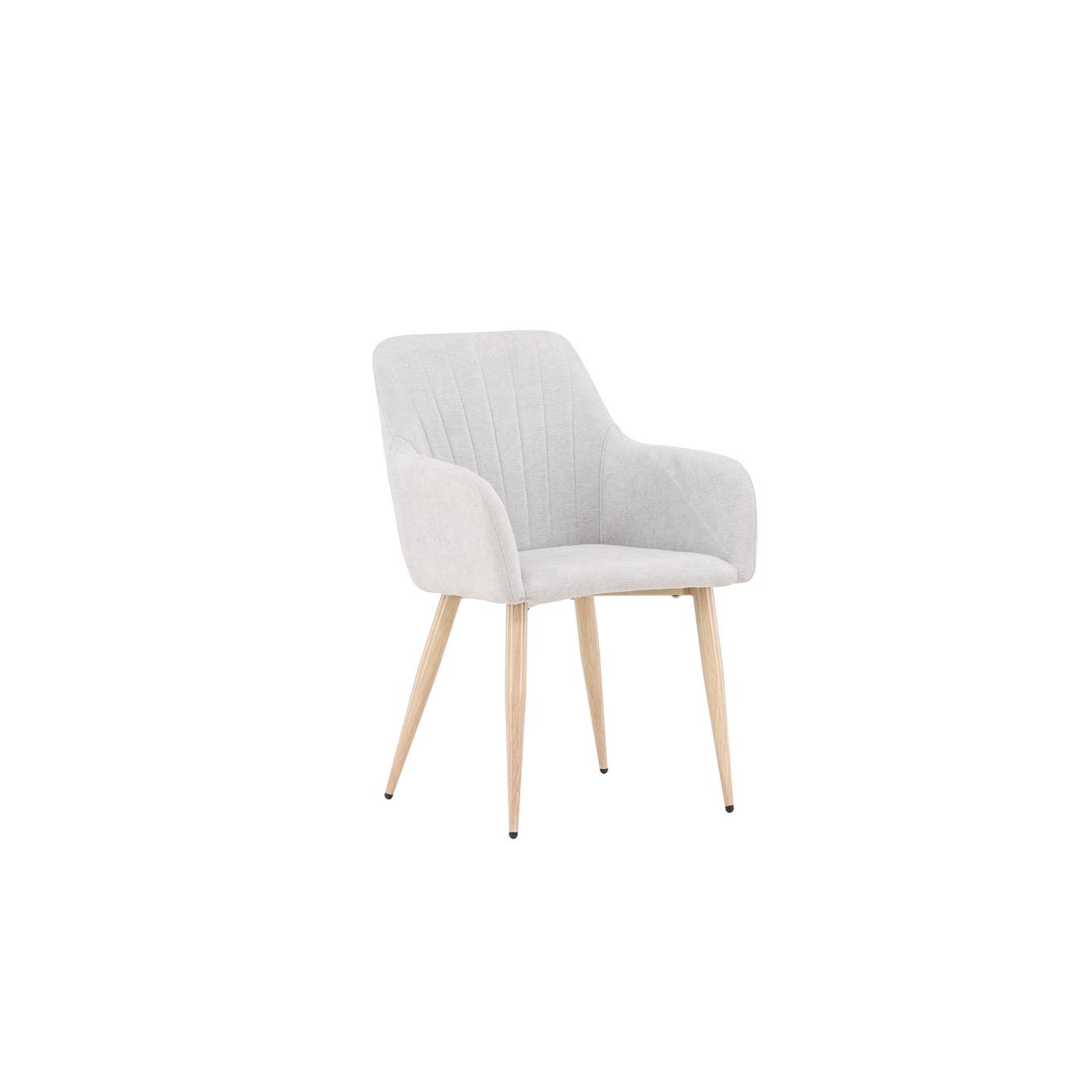 Fjôrd - Eetkamerstoel Lichtgrijs|Eiken - Comfort - Set van 2