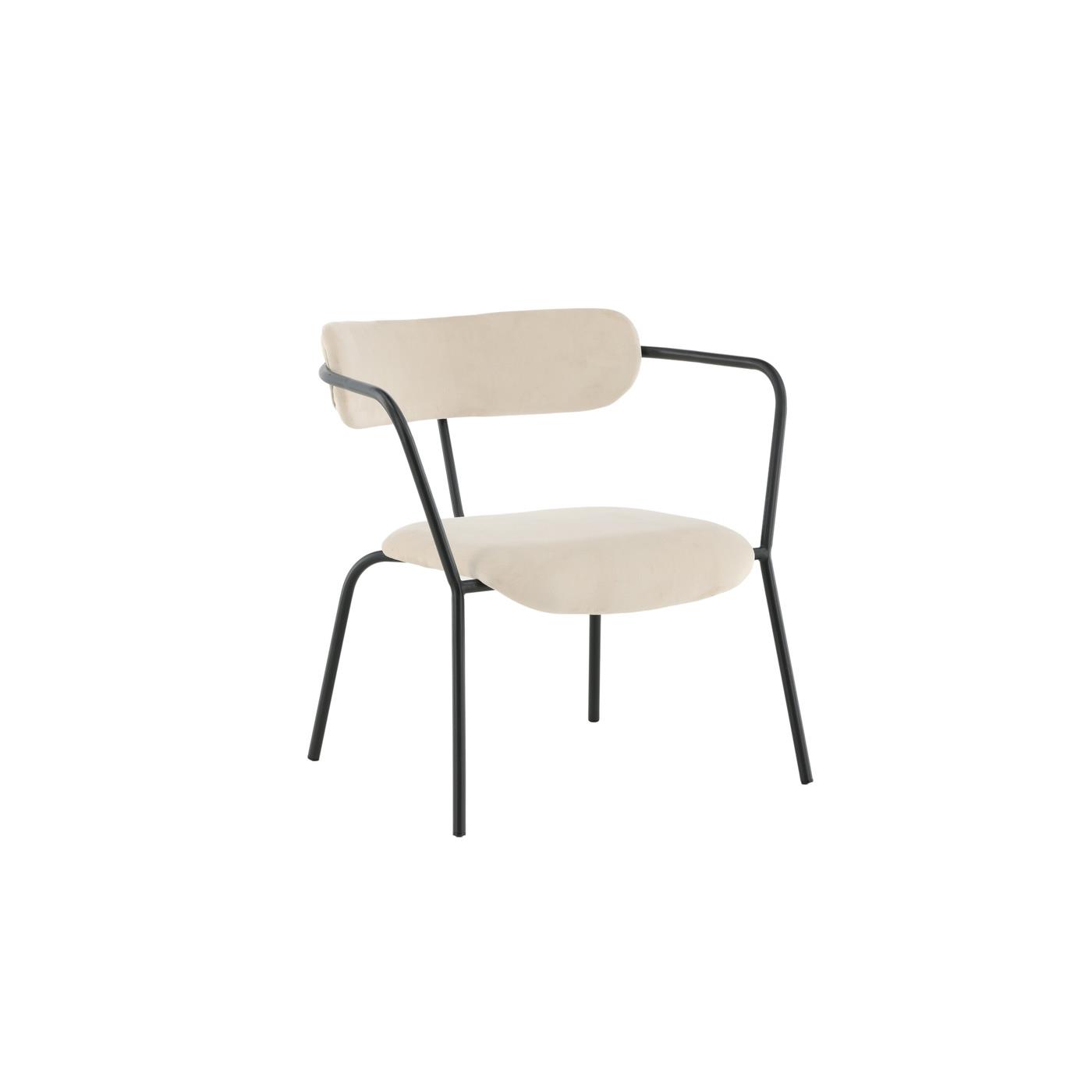 Fjôrd - Fauteuil Beige - Velvet - Duffy