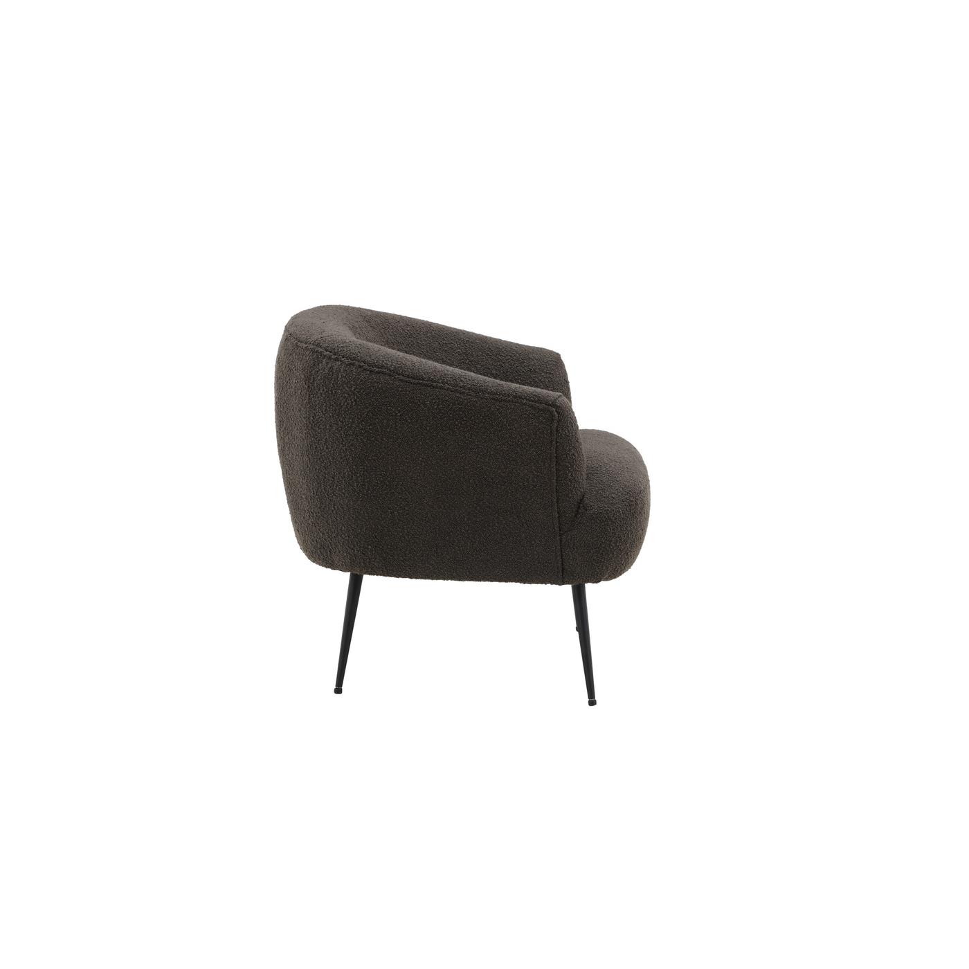 Fjôrd - Fauteuil Donkergrijs- Bouclé - Derry