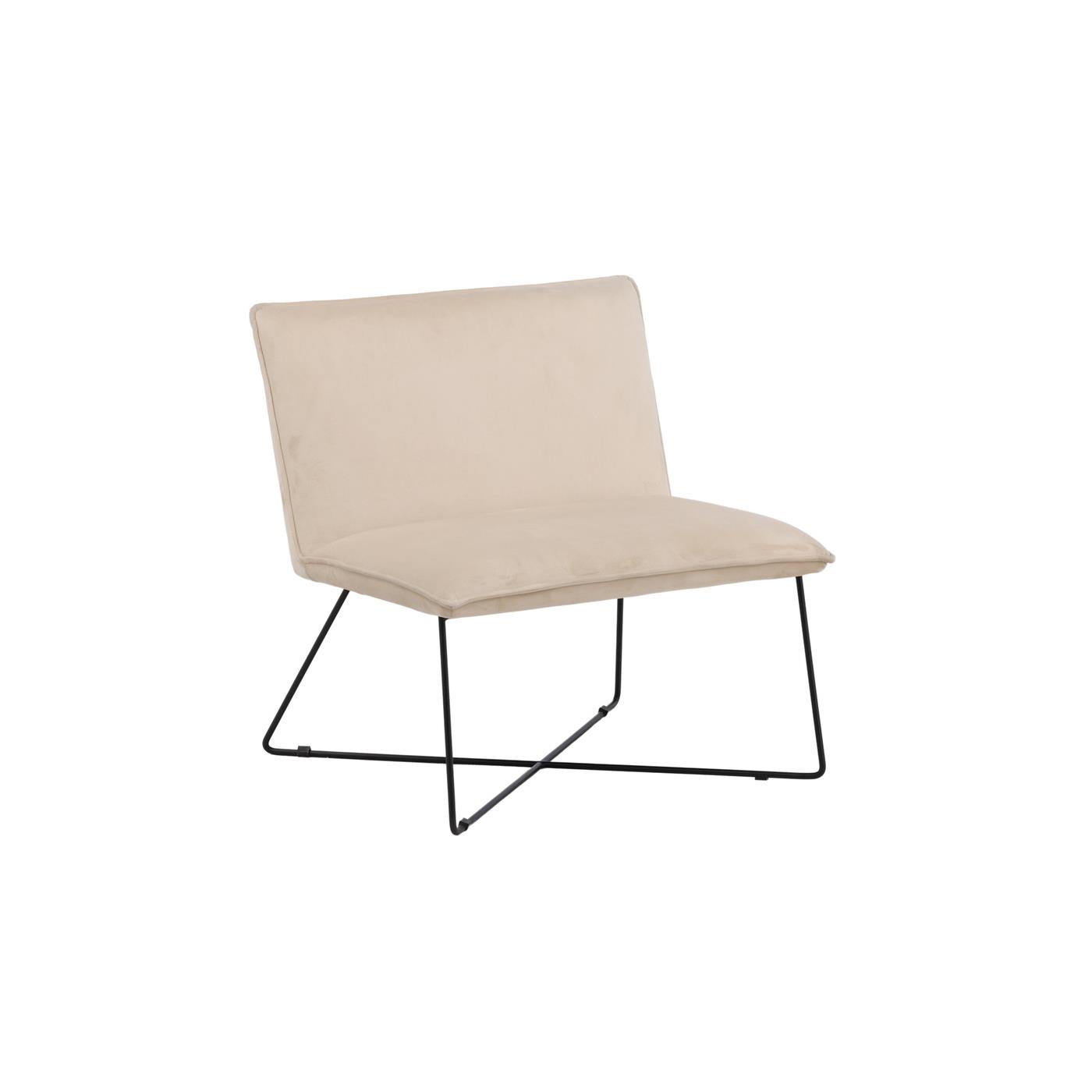 Fjôrd - Fauteuil Zwart|Off White - Velvet - X-lounge