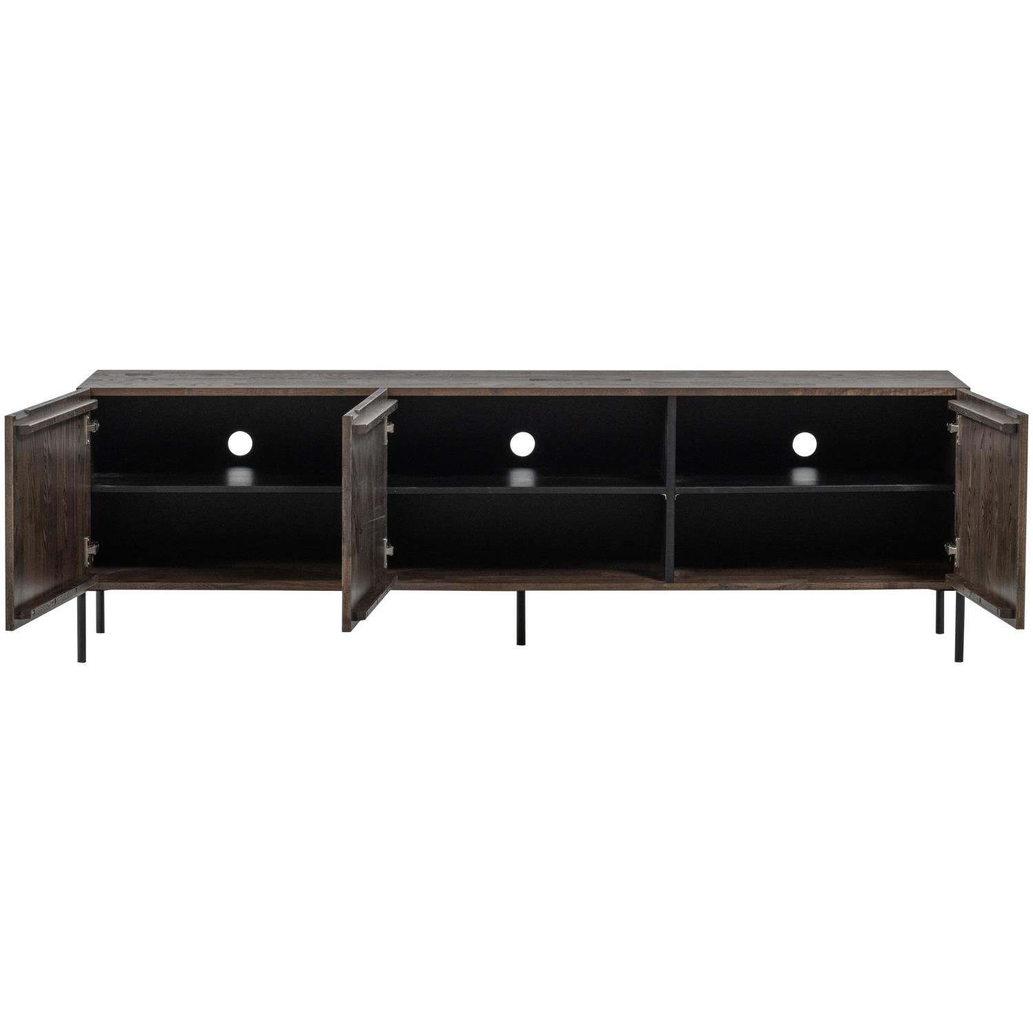 WOOOD Bono Gravure TV Meubel - Essen - Bruin - 56x180x46