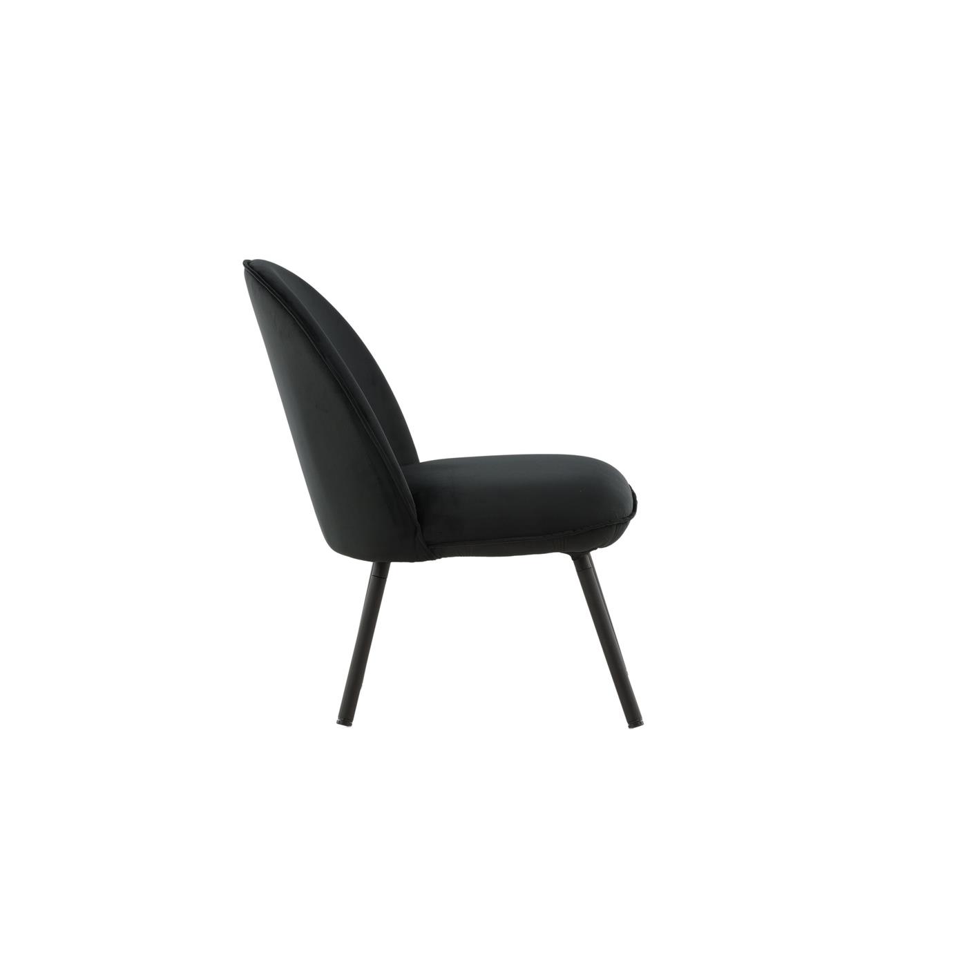 Fjôrd - Fauteuil Zwart - Velvet - Polar