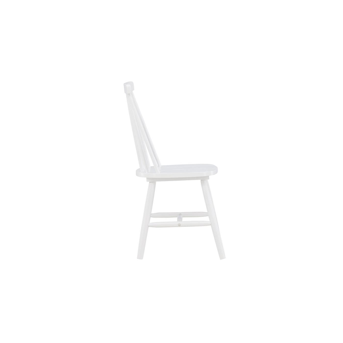 Fjôrd - Eetkamerstoel Wit - Rubber Hout - Lönneberga - Set van 2