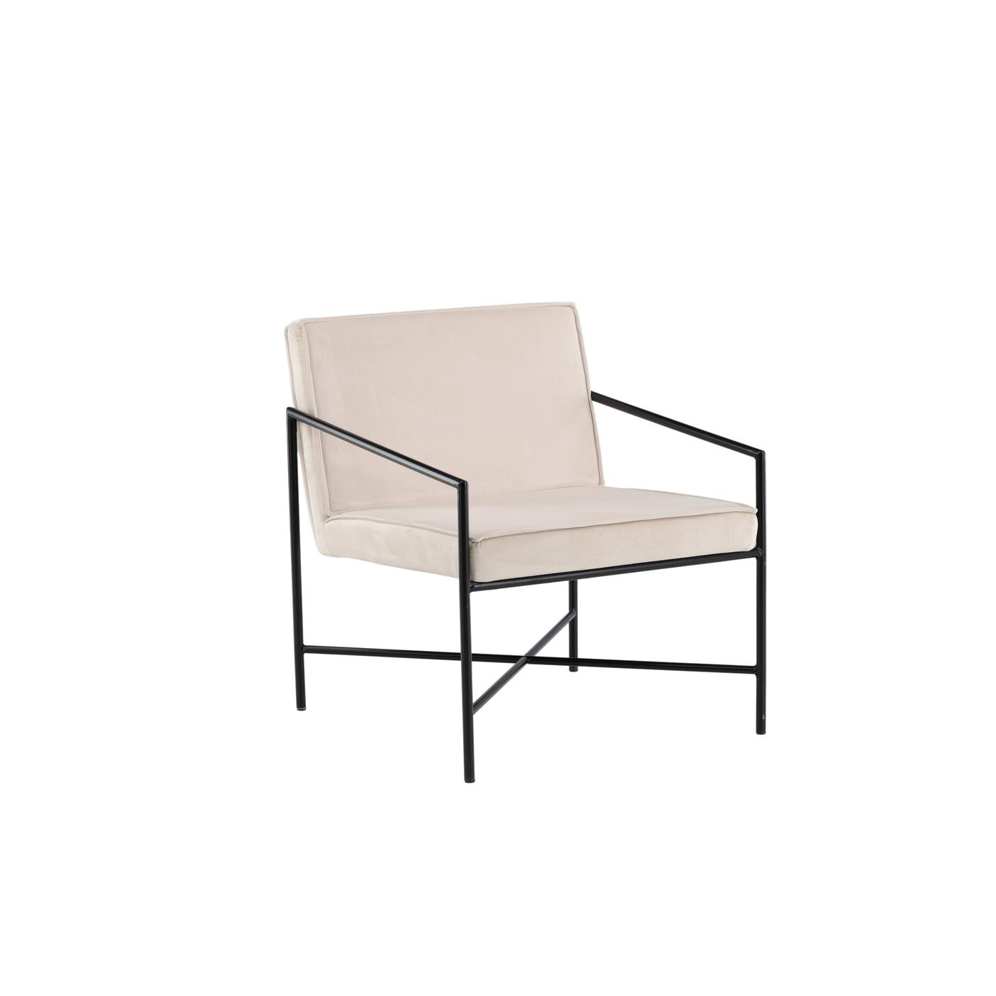 Fjôrd - Fauteuil Beige - Velvet - Rakel