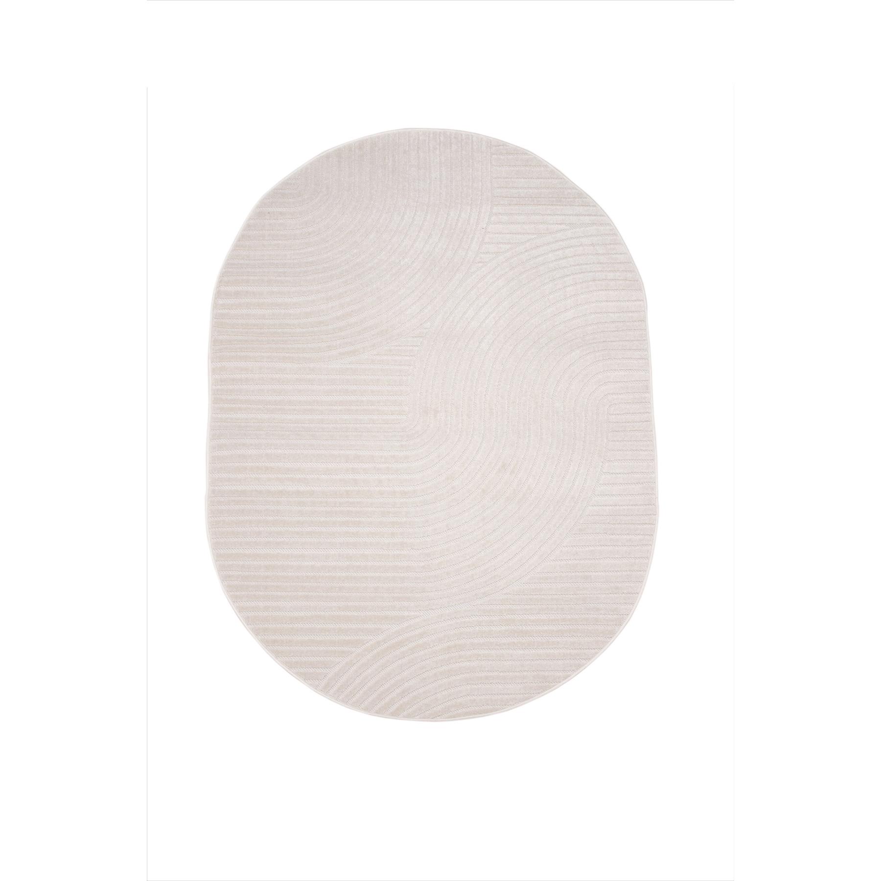 Fjôrd - Vloerkleed Wit Ovaal - 230x160cm - Vince