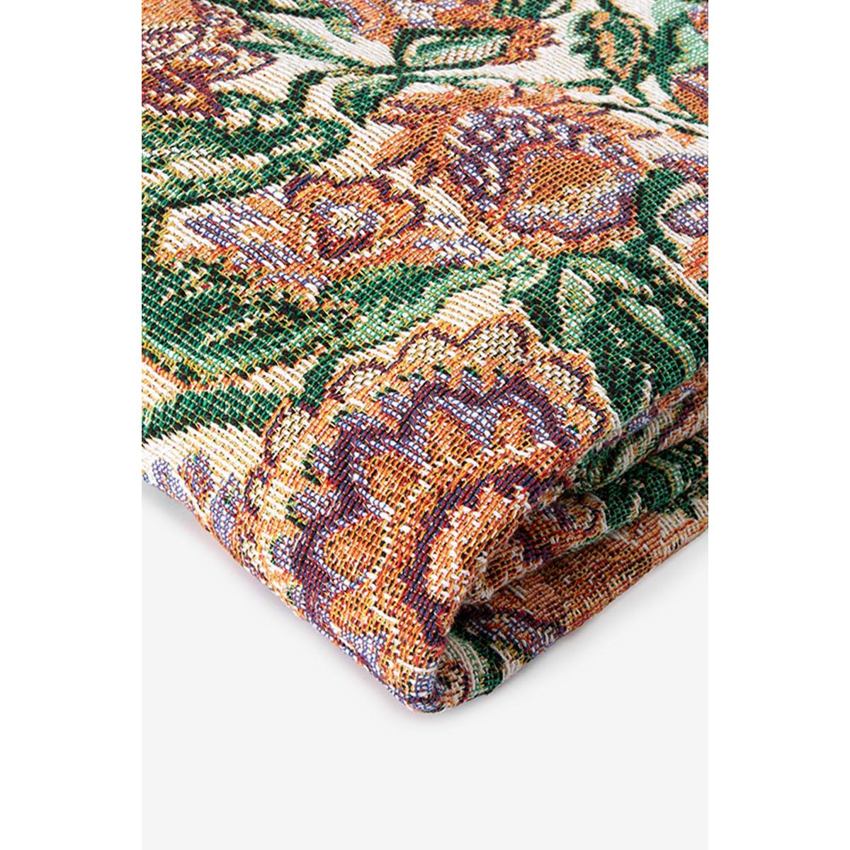 Sissy-Boy Multicolour jacquard geweven sprei met bloemenprint (200X250