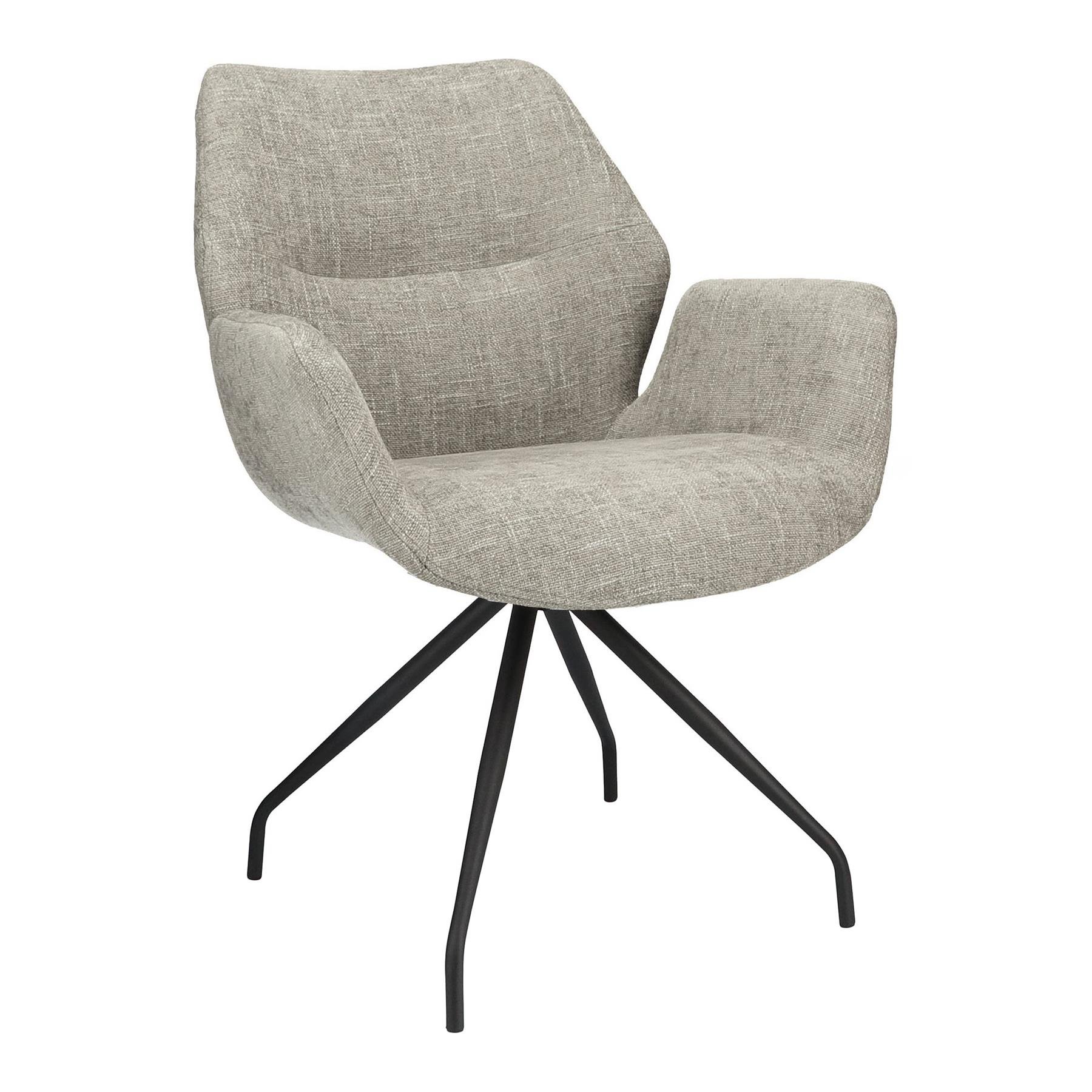 by fonQ  Cas Eetkamerstoel - Polyester - Taupe