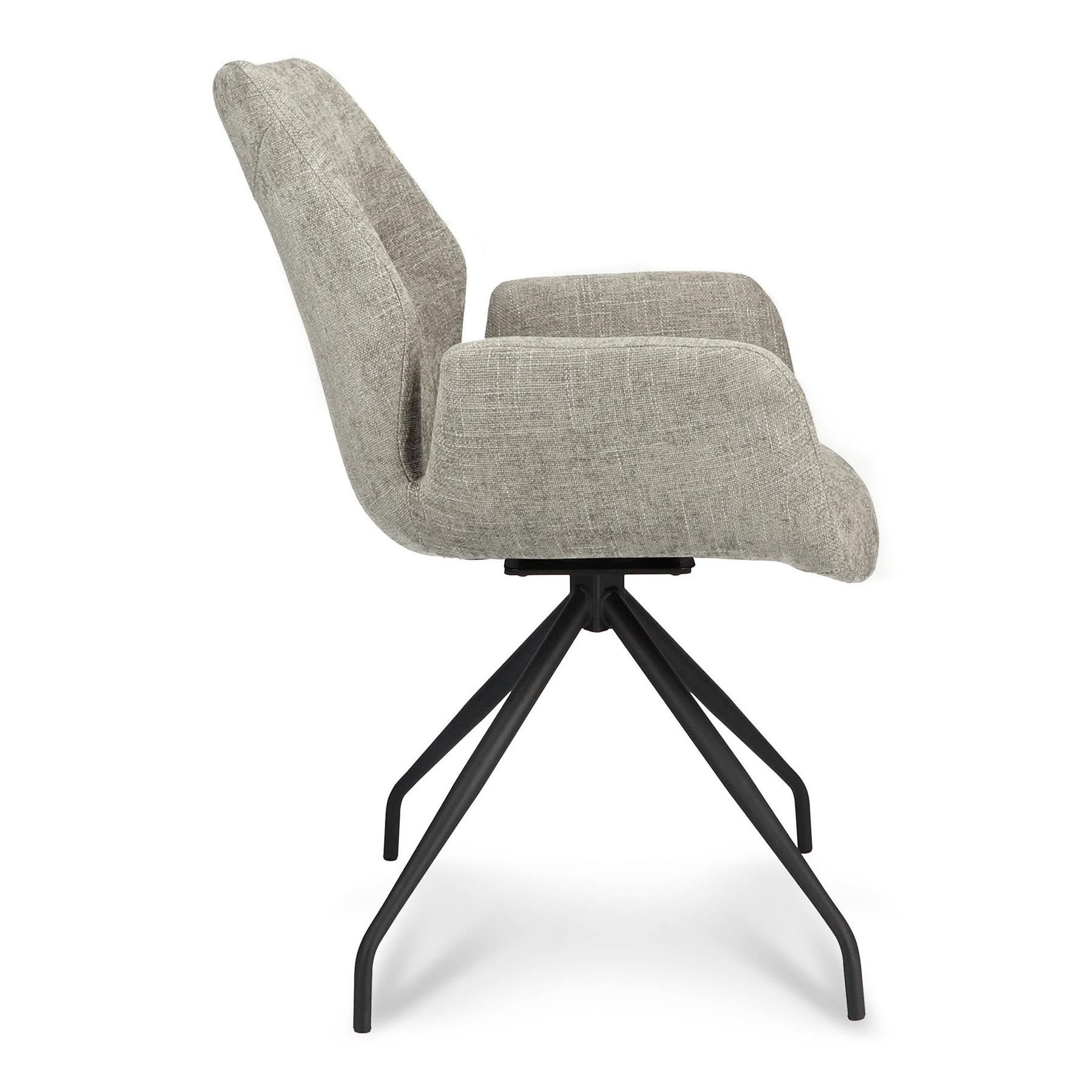 by fonQ  Cas Eetkamerstoel - Polyester - Taupe